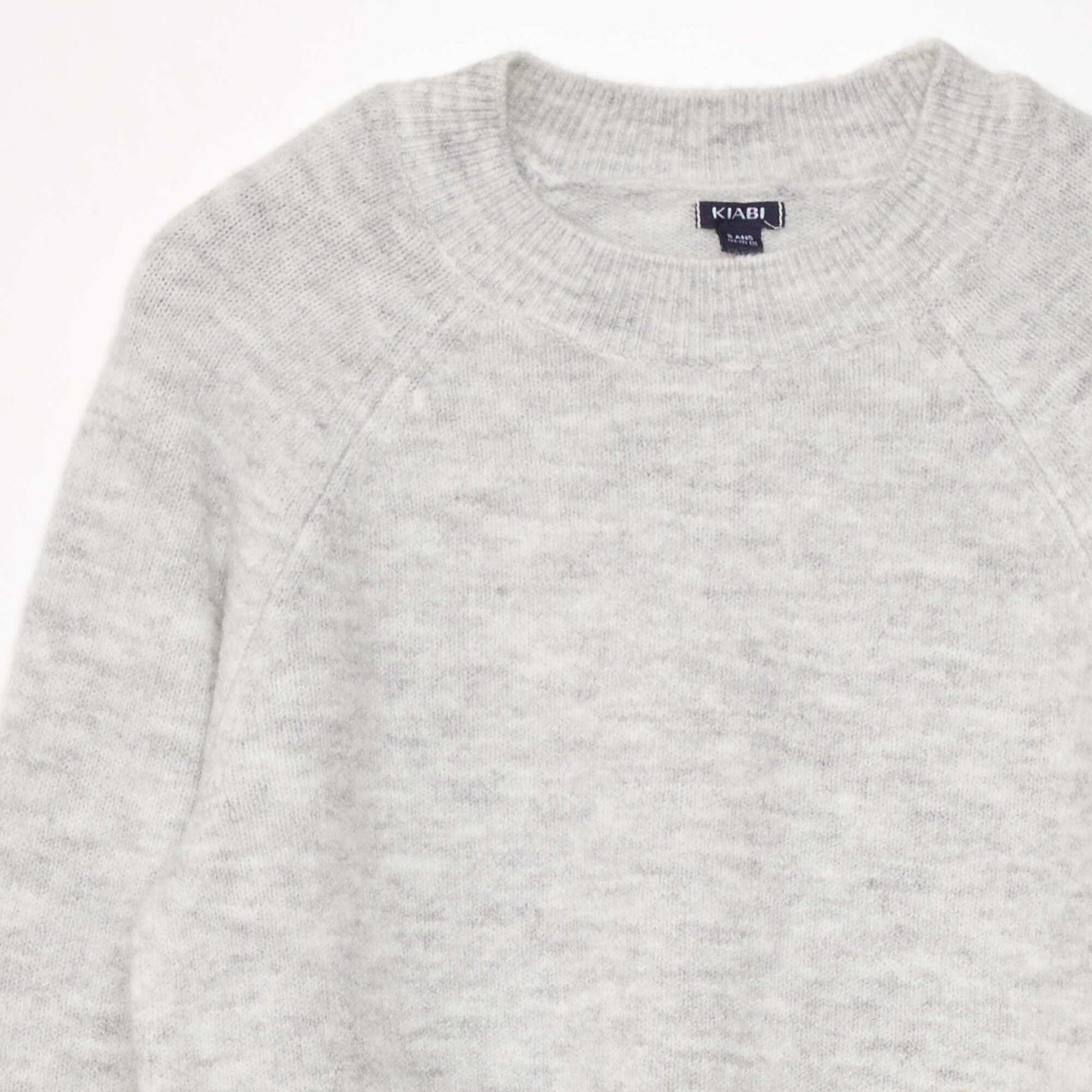 Round-neck knit jumper GREY