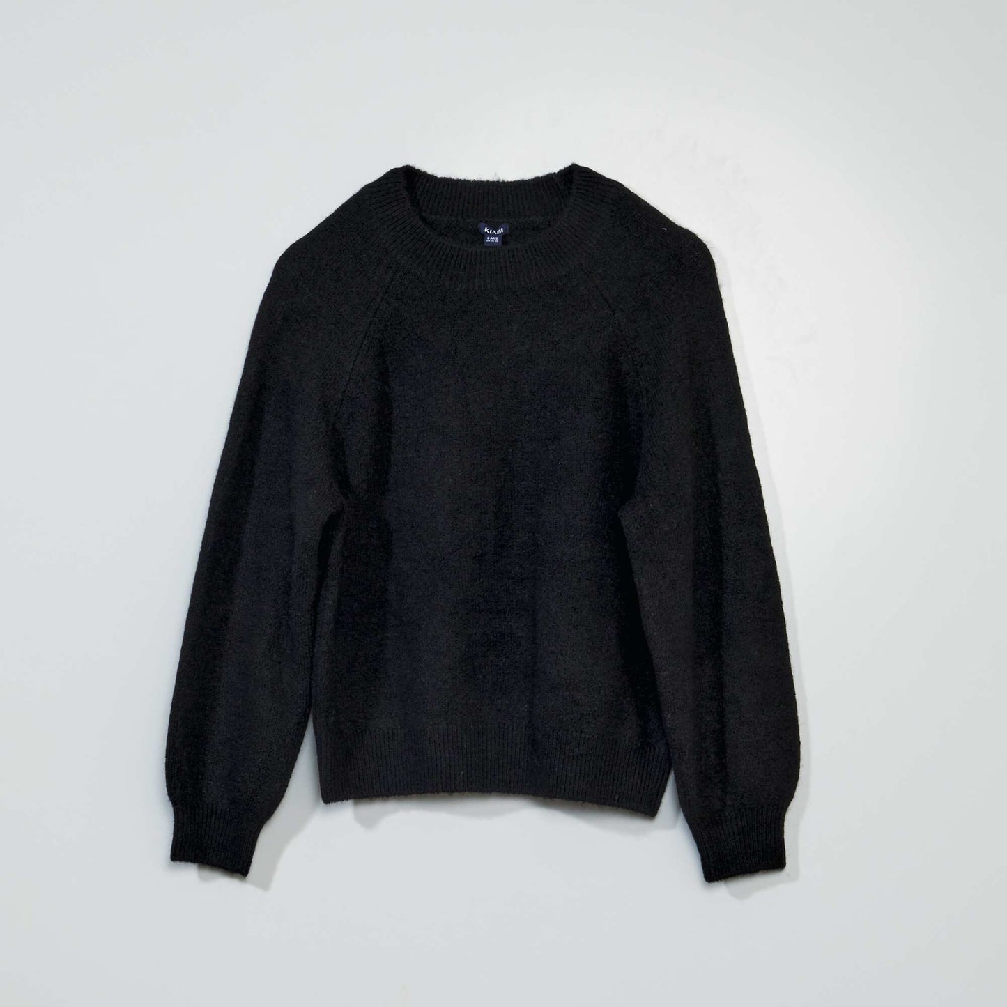 Round-neck knit jumper BLACK