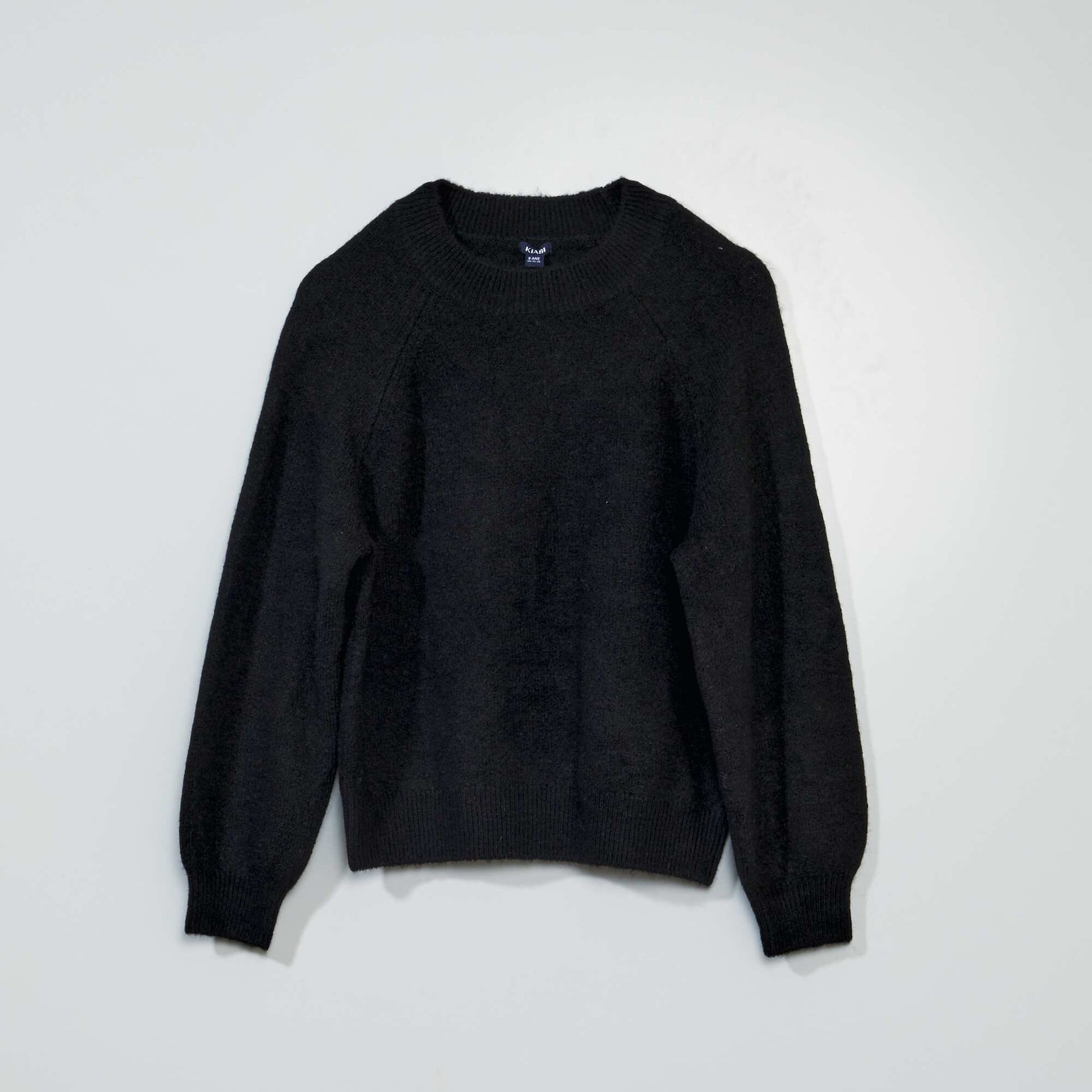 Round-neck knit jumper BLACK