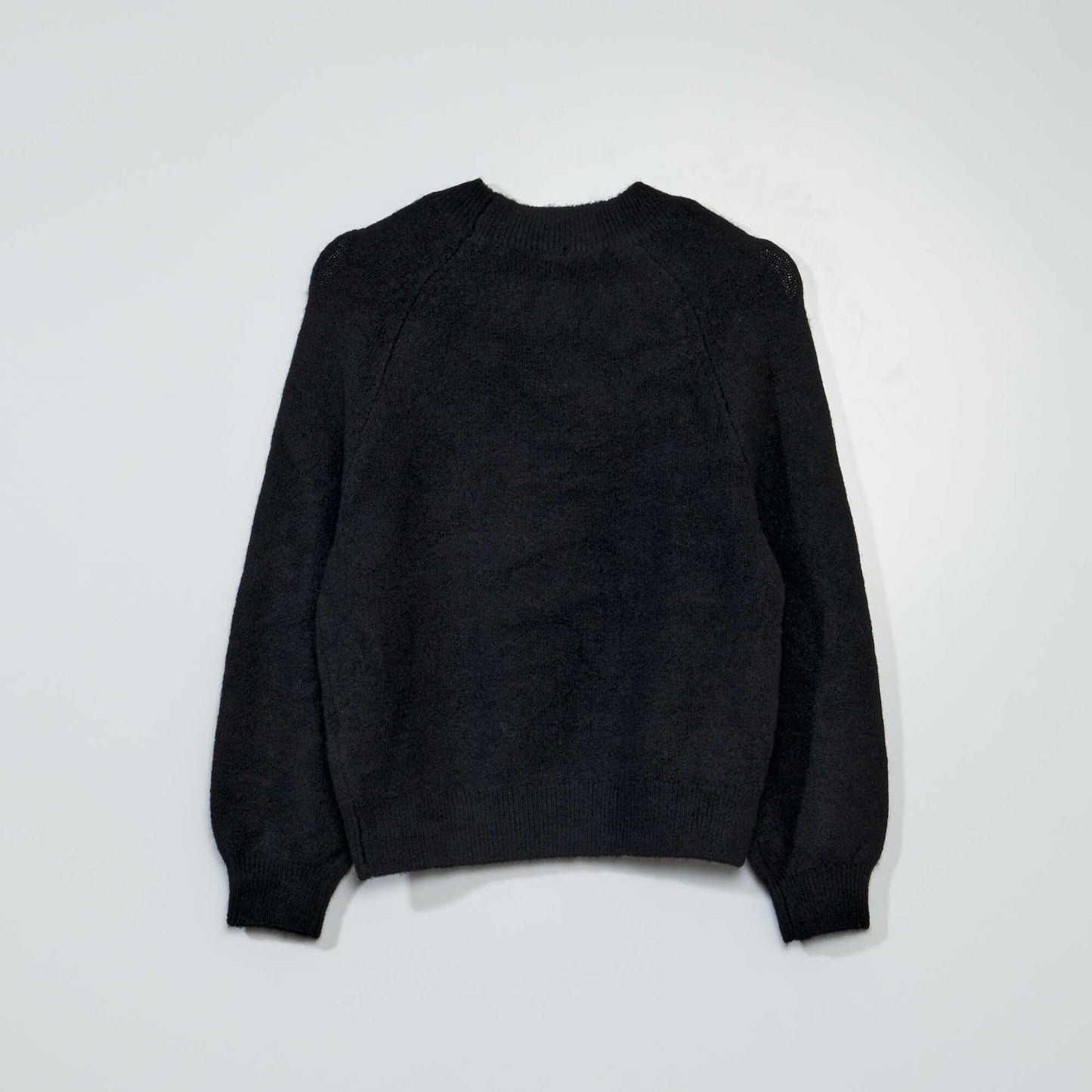 Round-neck knit jumper BLACK