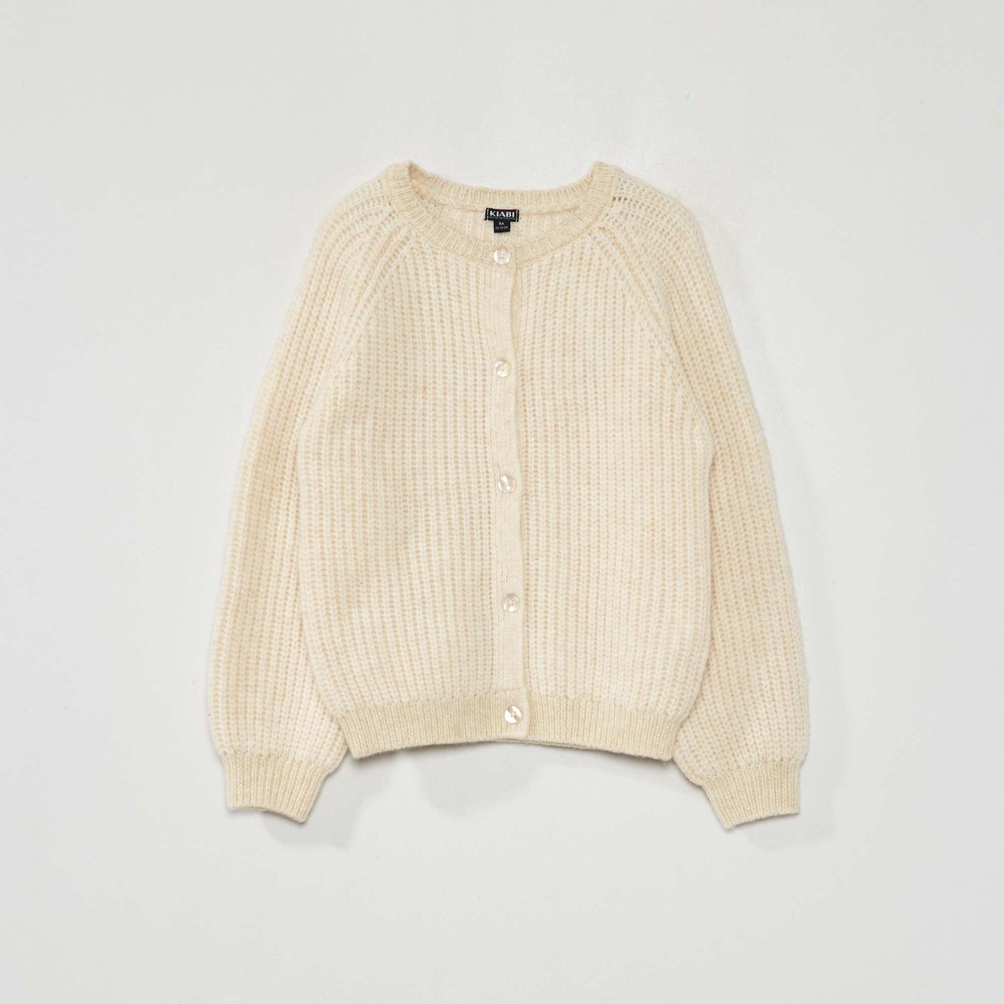Chunky knit cardigan BEIGE