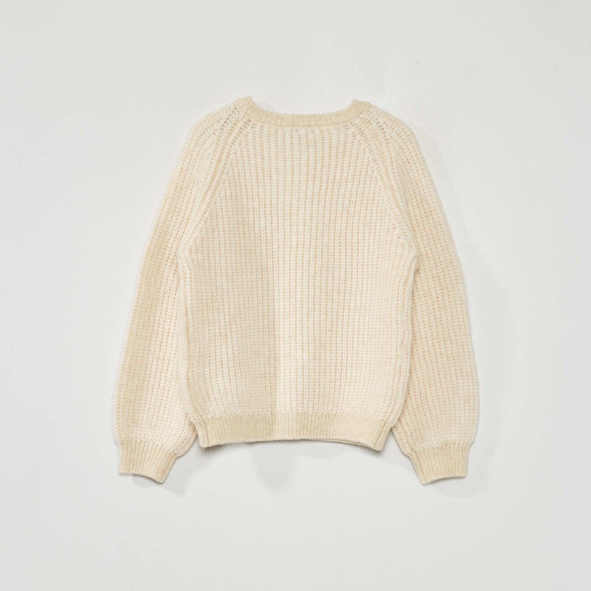 Chunky knit cardigan BEIGE