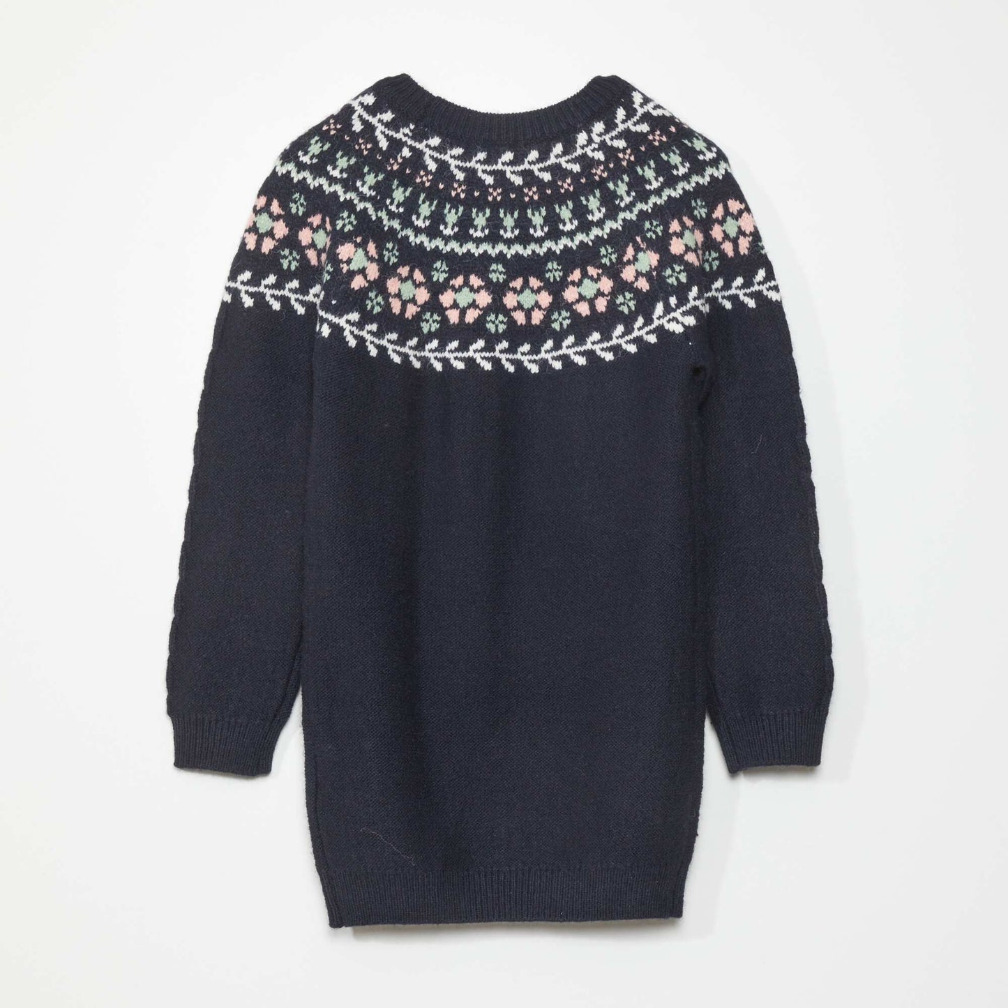 Jacquard print knit dress SAPP BLUE