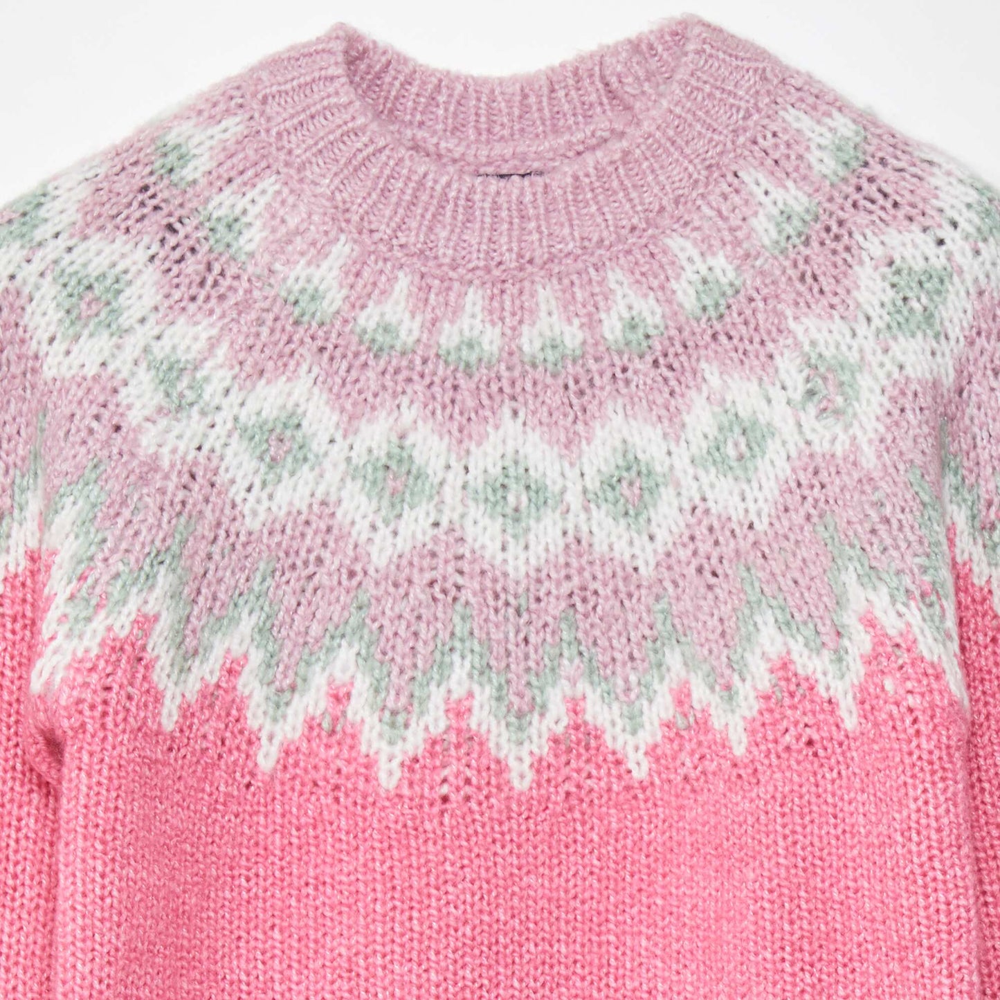 Jacquard knit sweater PINK