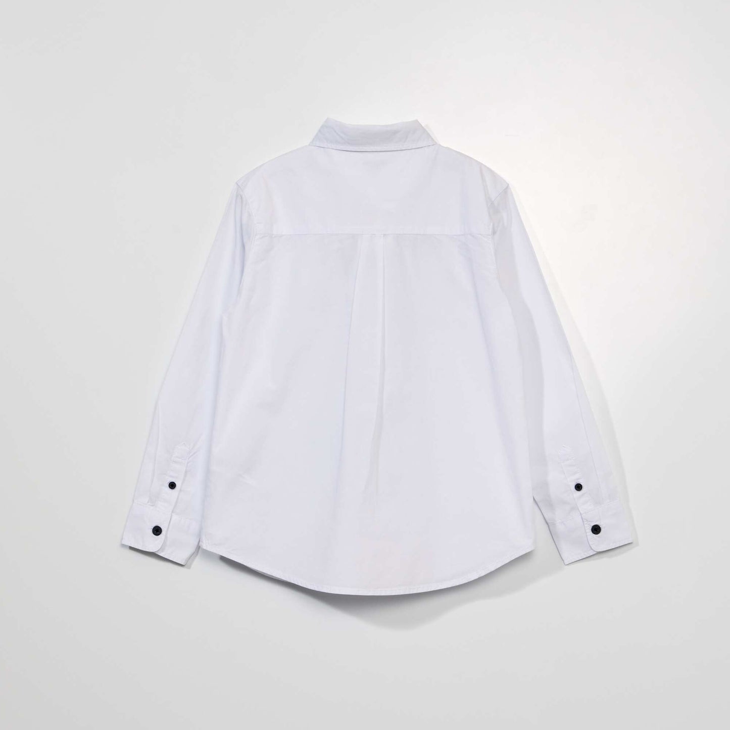 Poplin shirt with tie WHITE