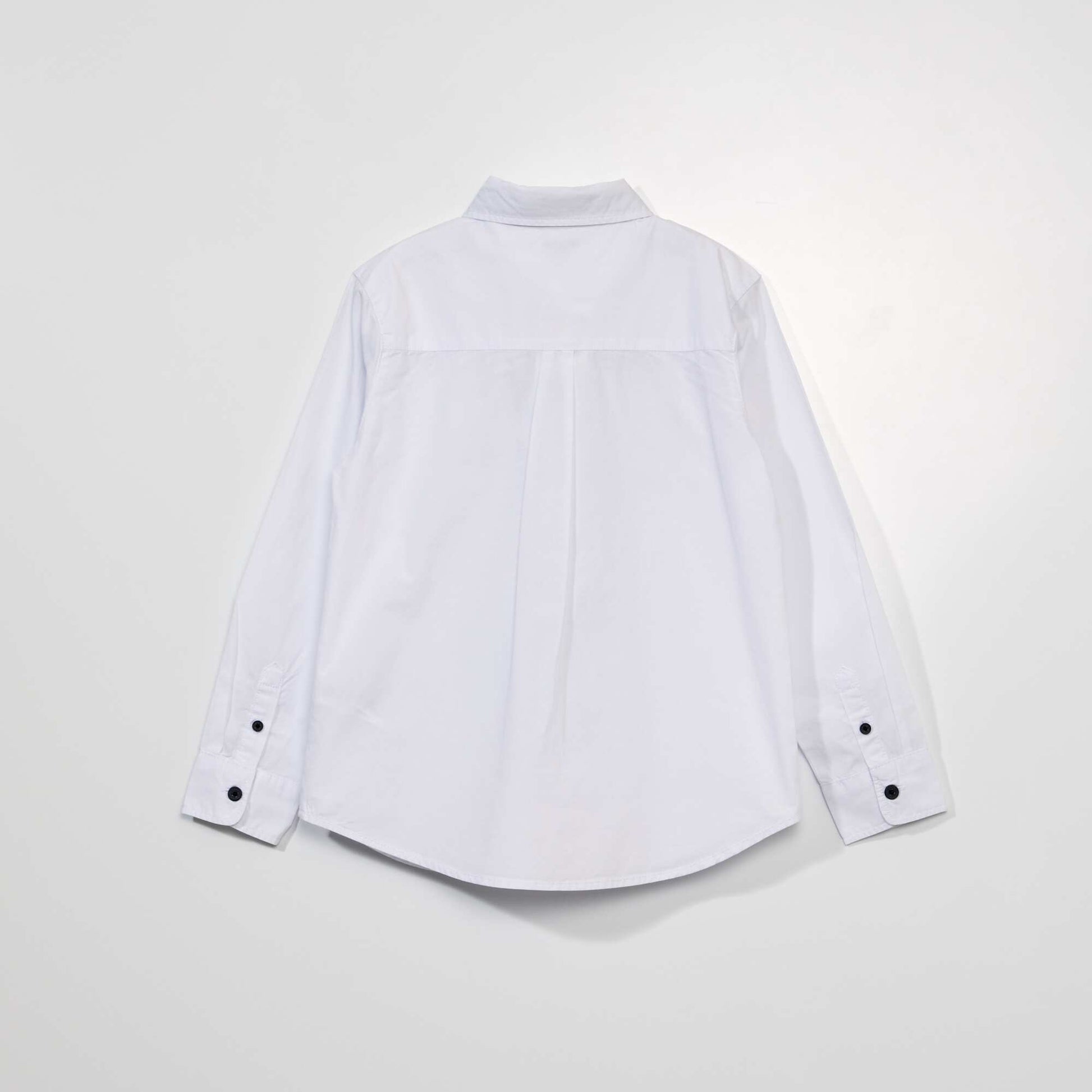 Poplin shirt with tie WHITE