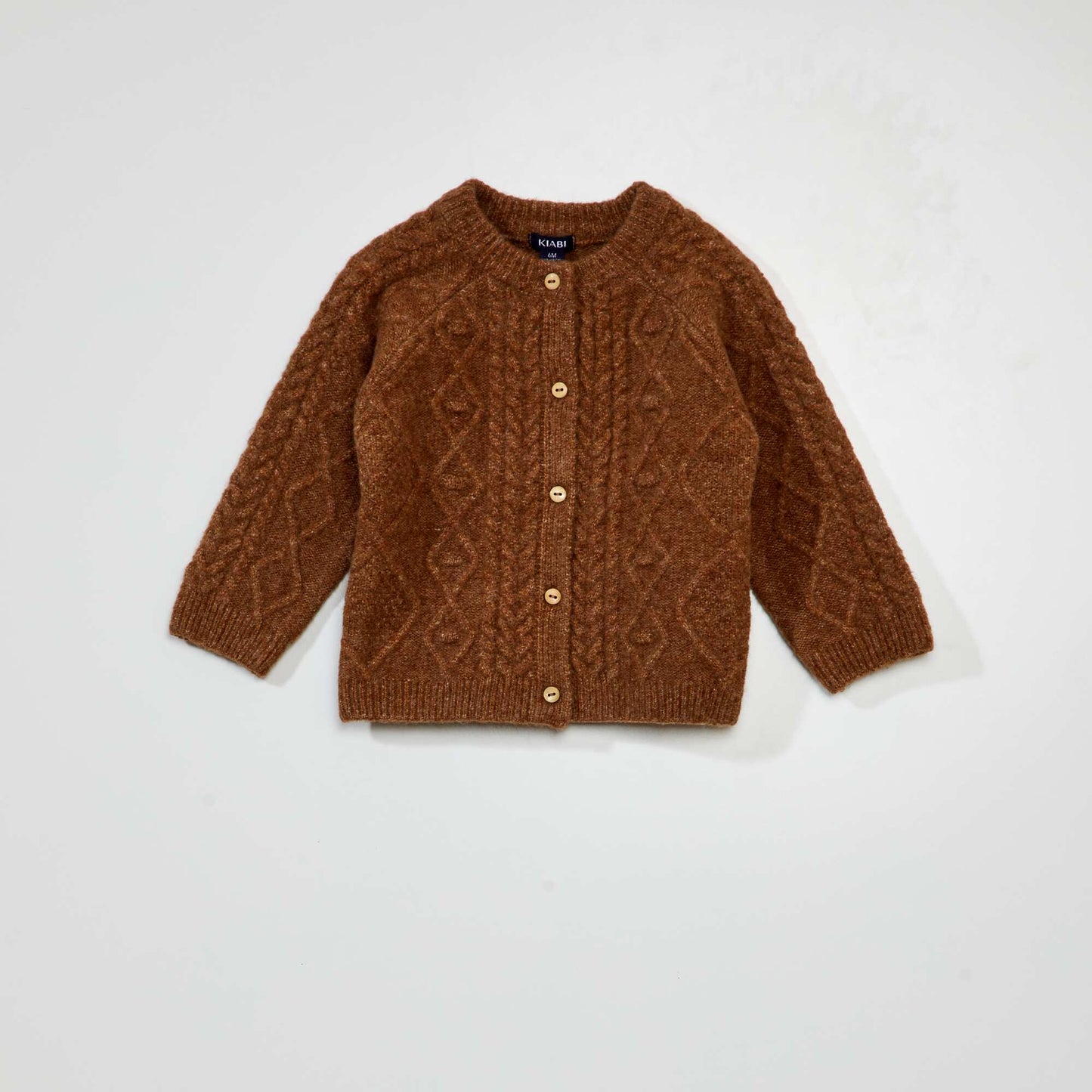 Cable-knit cardigan BEIGE