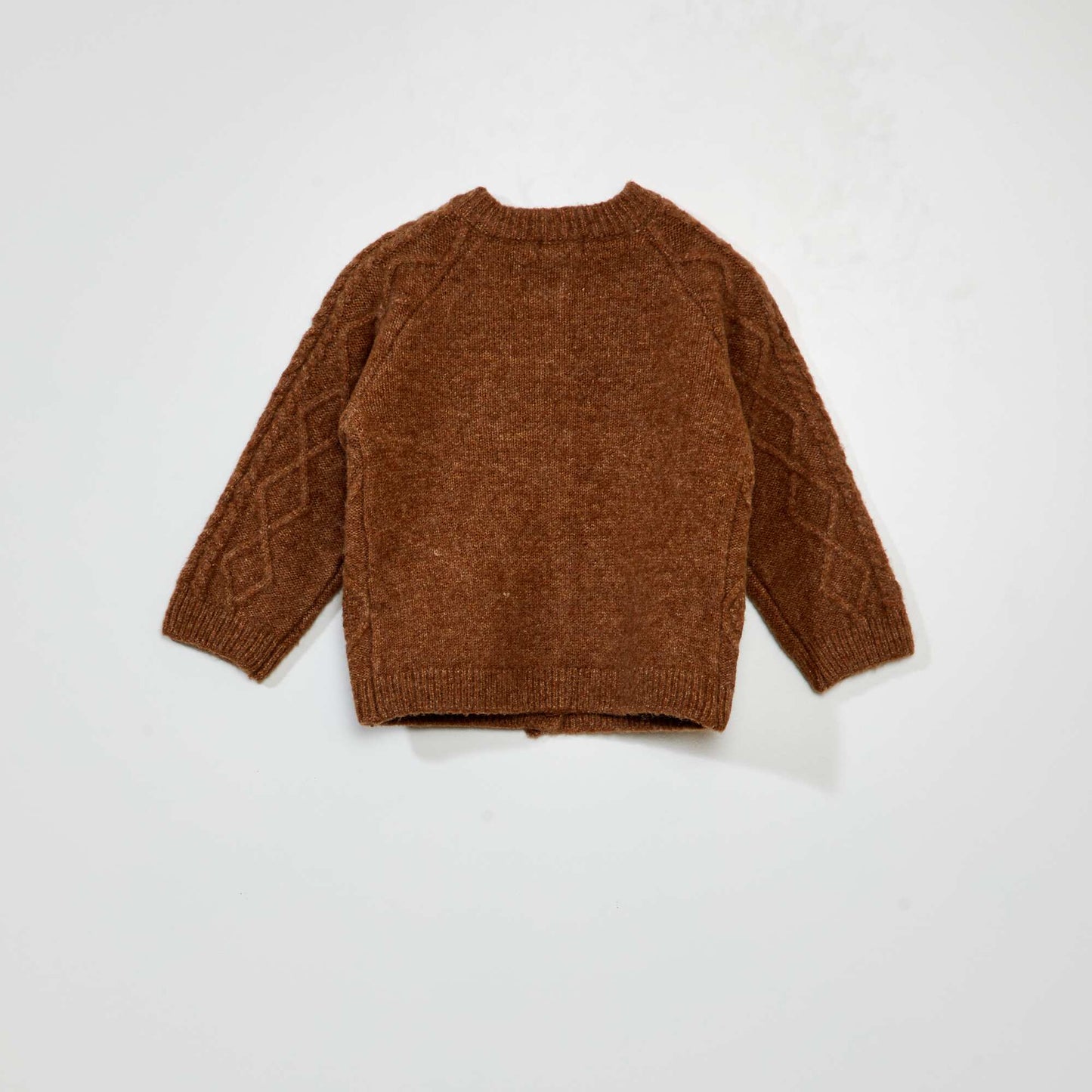 Cable-knit cardigan BEIGE