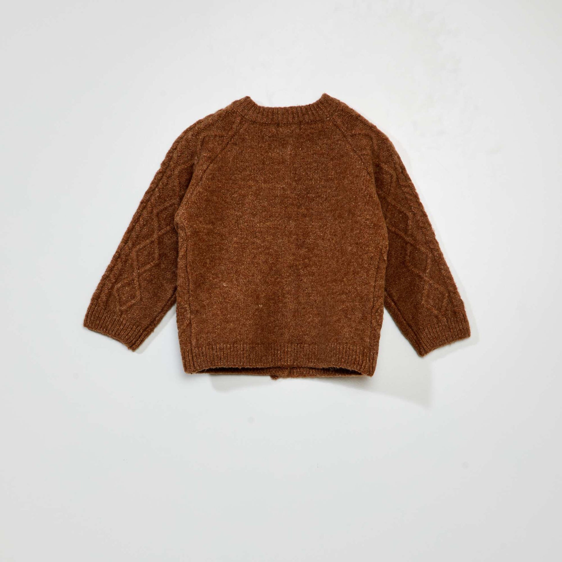 Cable-knit cardigan BEIGE