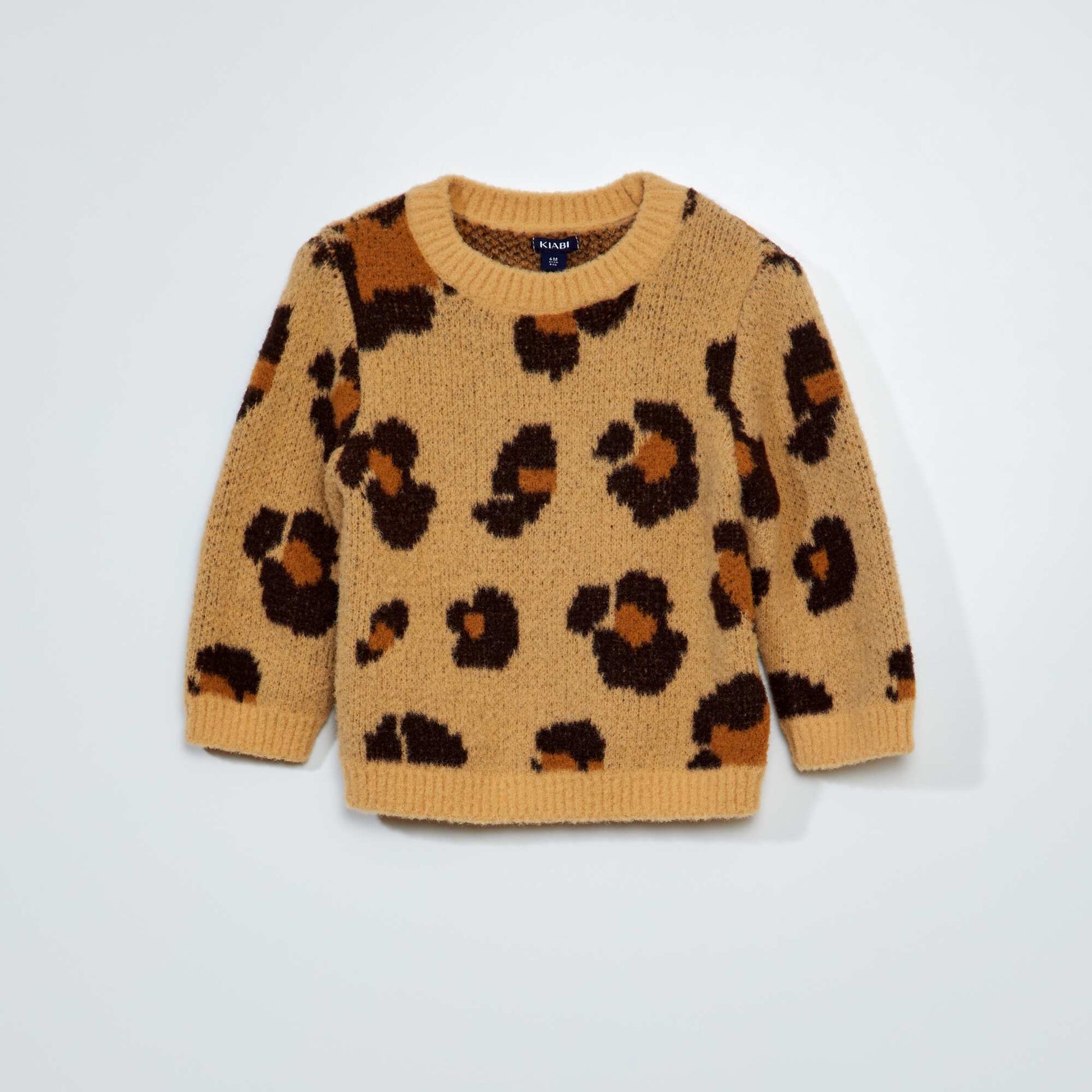 Leopard print sweater WHITE