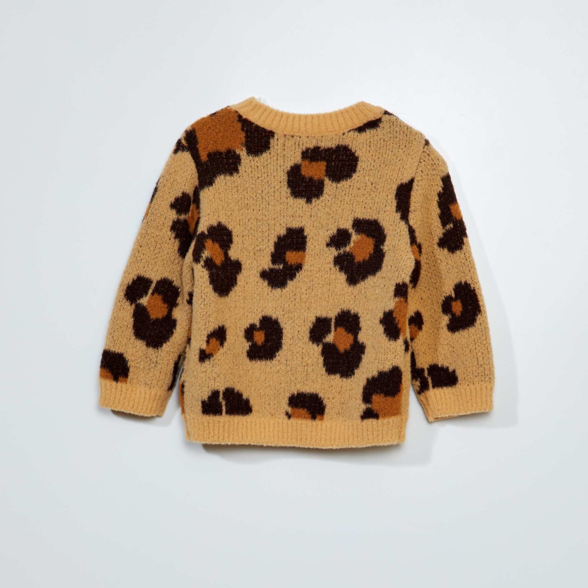 Leopard print sweater WHITE