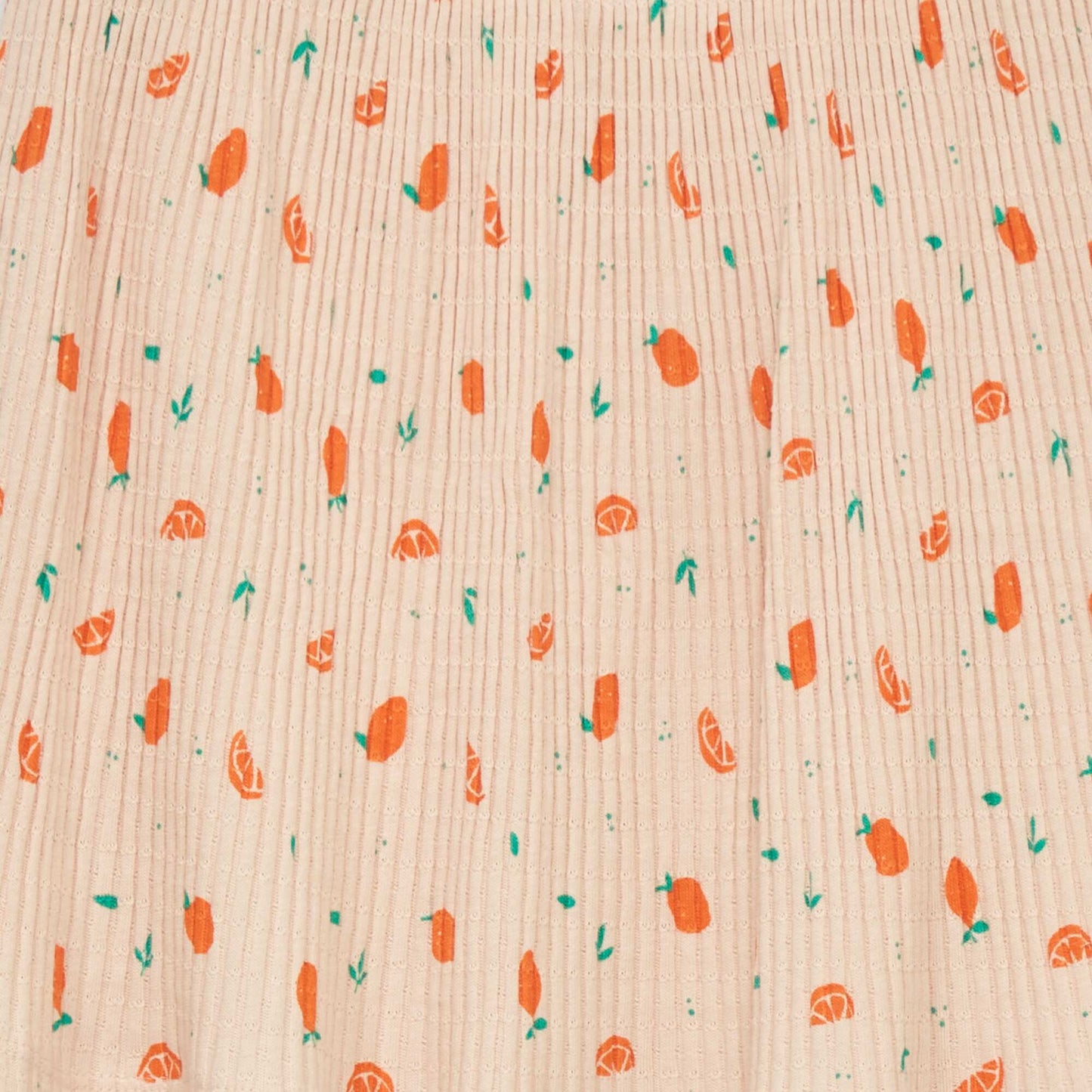 Printed pointelle knit skirt BEIGE