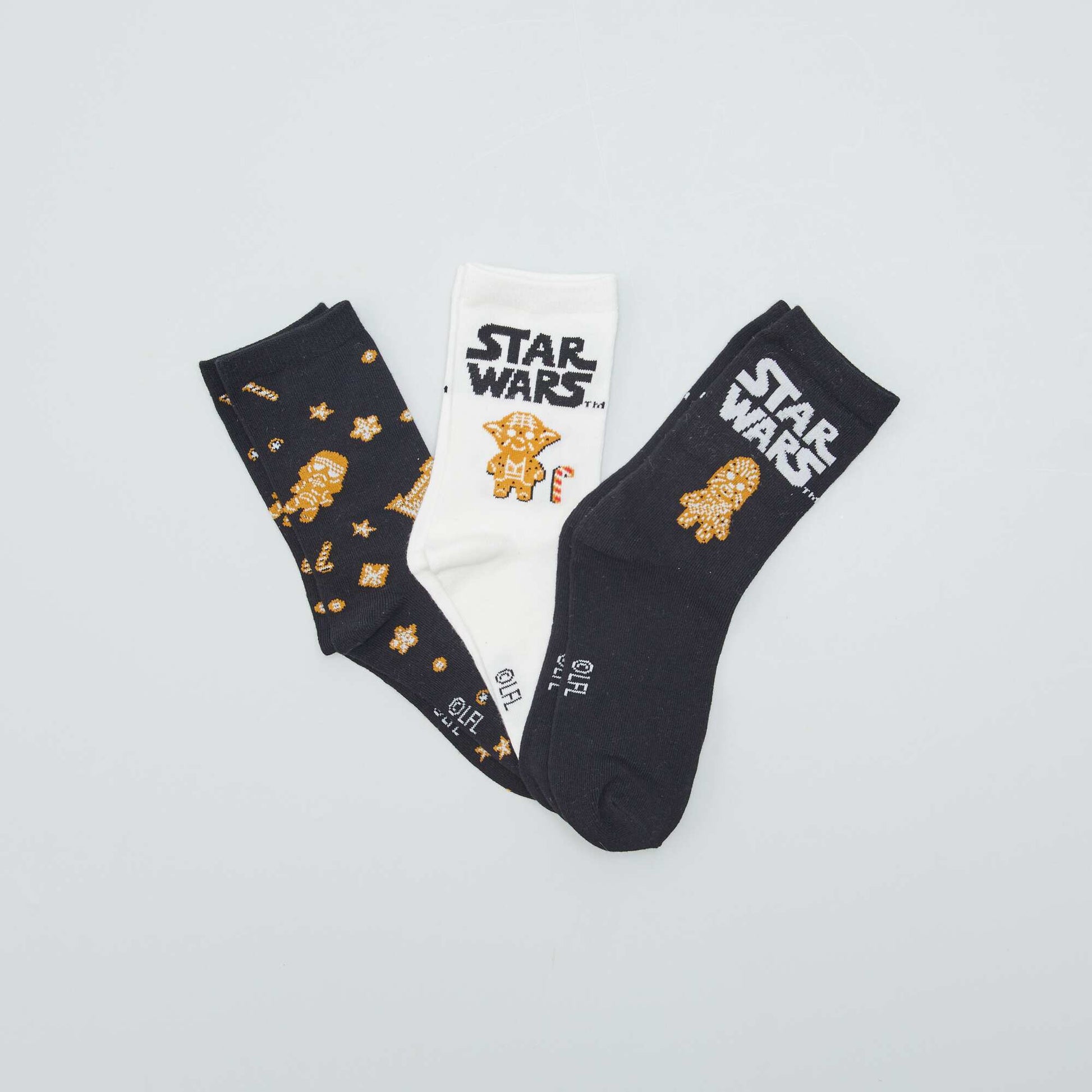 حزمة من 3 أزواج من جوارب Star Wars باللون الأسود