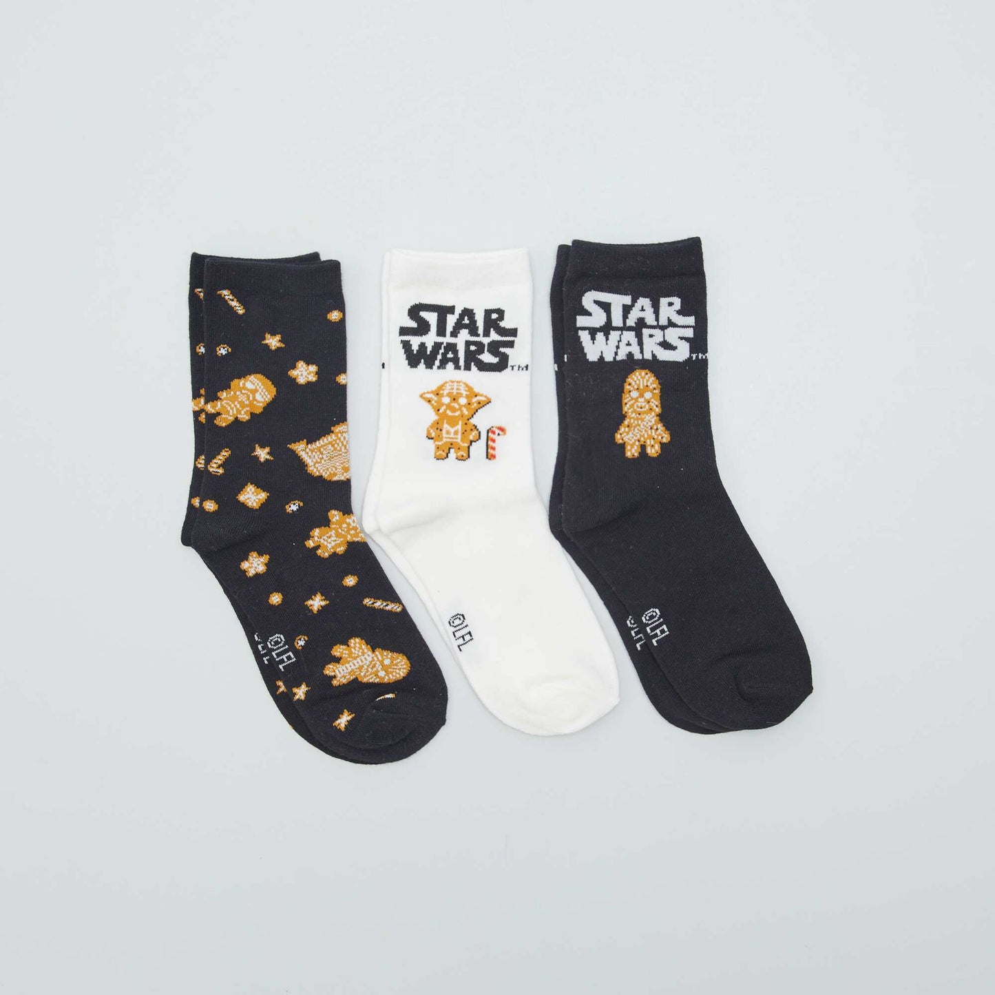 حزمة من 3 أزواج من جوارب Star Wars باللون الأسود