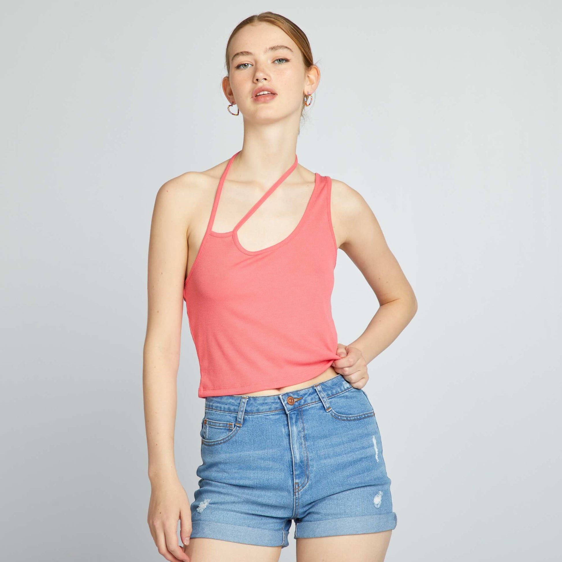 سترة قصيرة بأحزمة غير متناظرة PINK