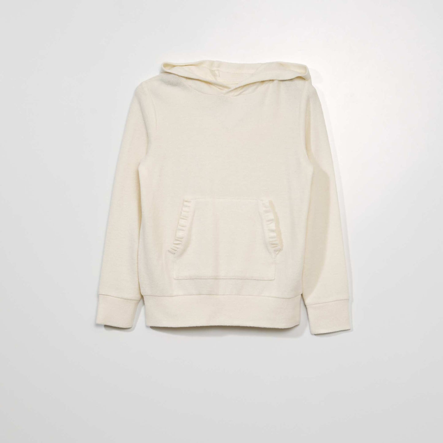 Lightweight hooded sweatshirt WHITE EGG