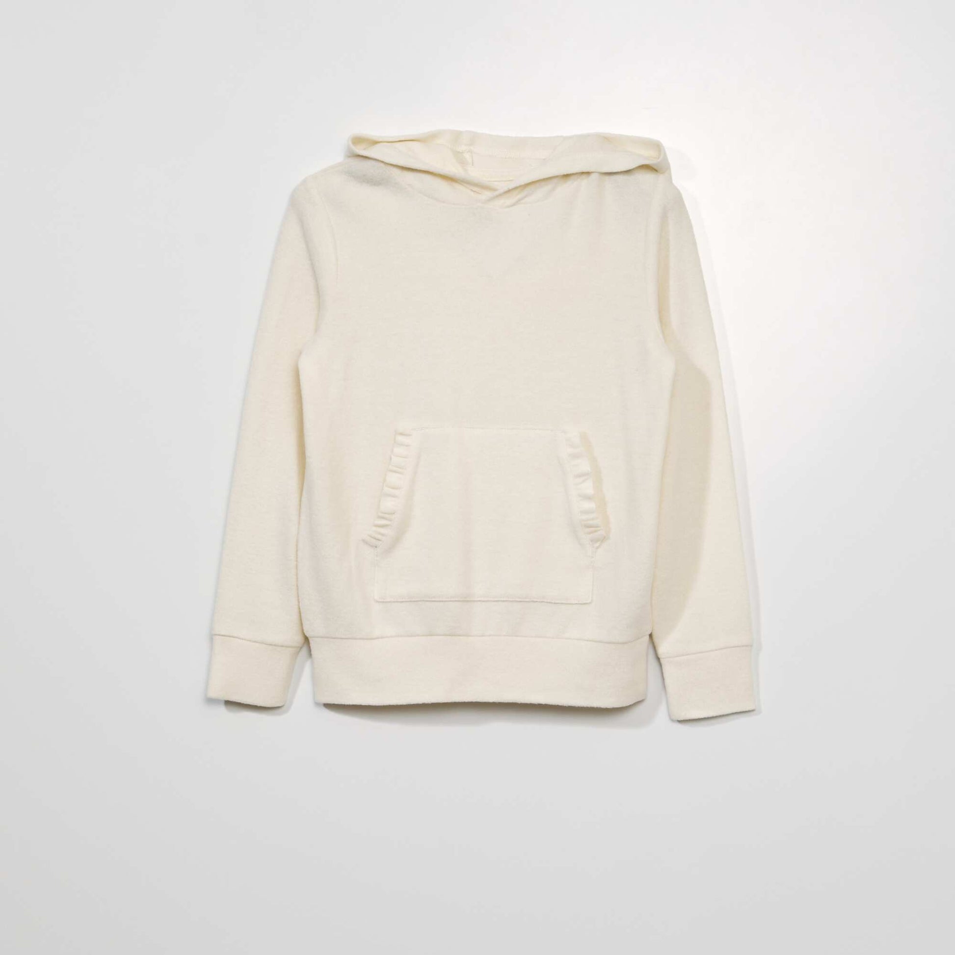 Lightweight hooded sweatshirt WHITE EGG