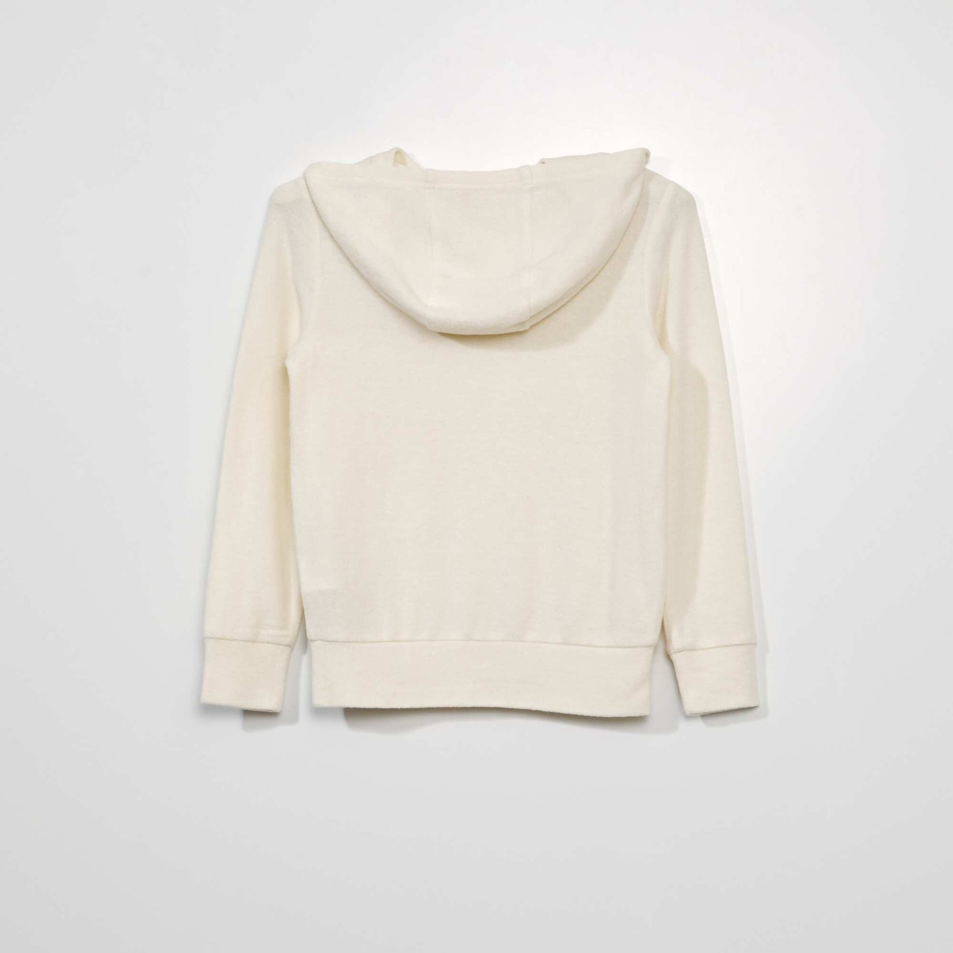 Lightweight hooded sweatshirt WHITE EGG