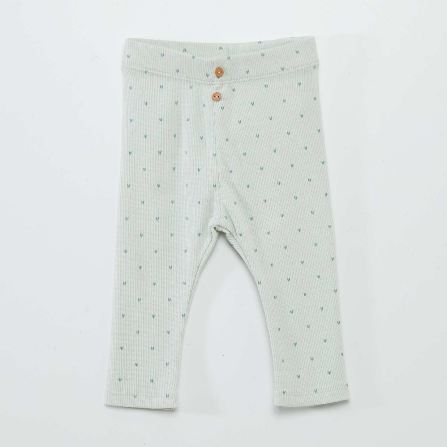 بنطال ضيق طويل مزخرف باللون الأخضر