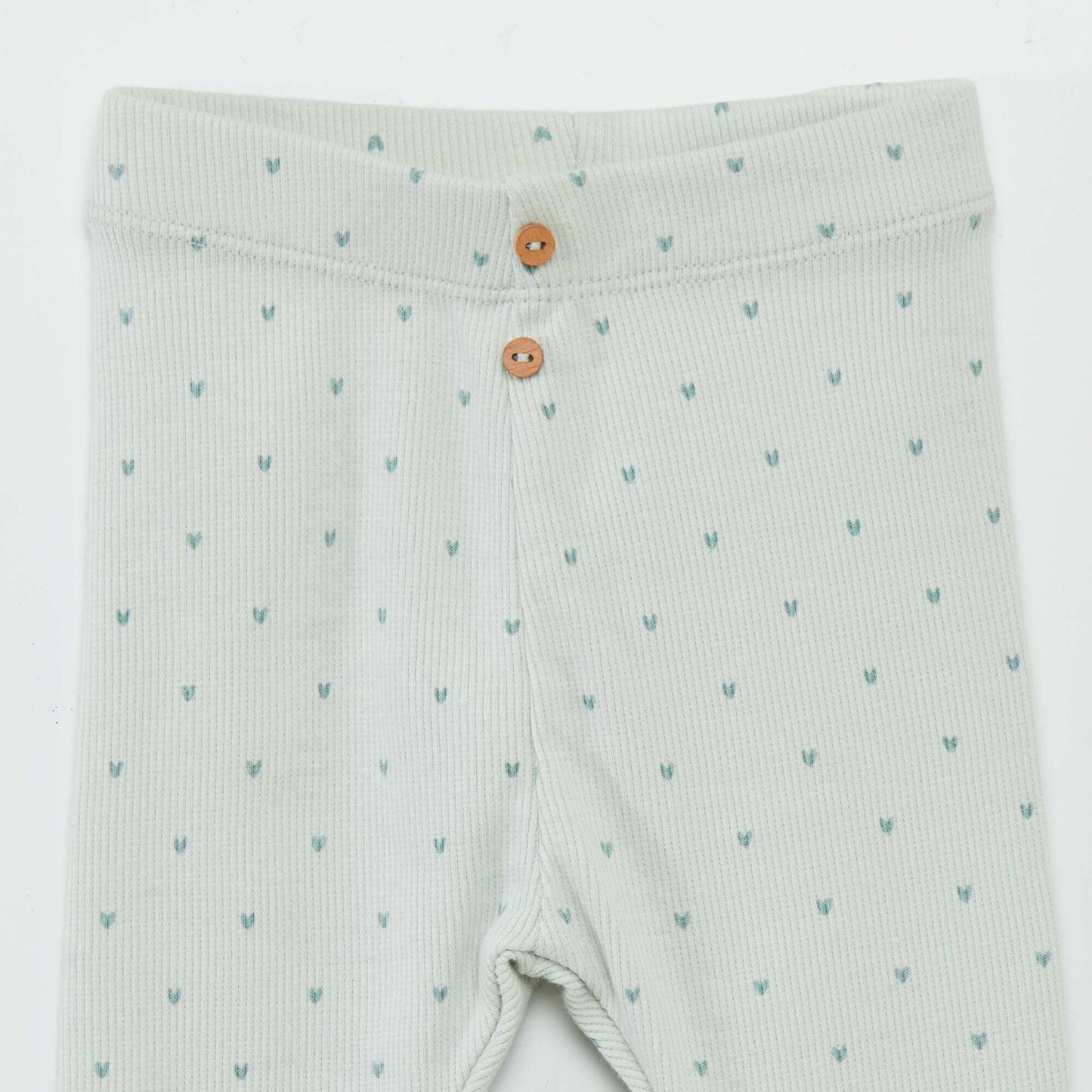 بنطال ضيق طويل مزخرف باللون الأخضر