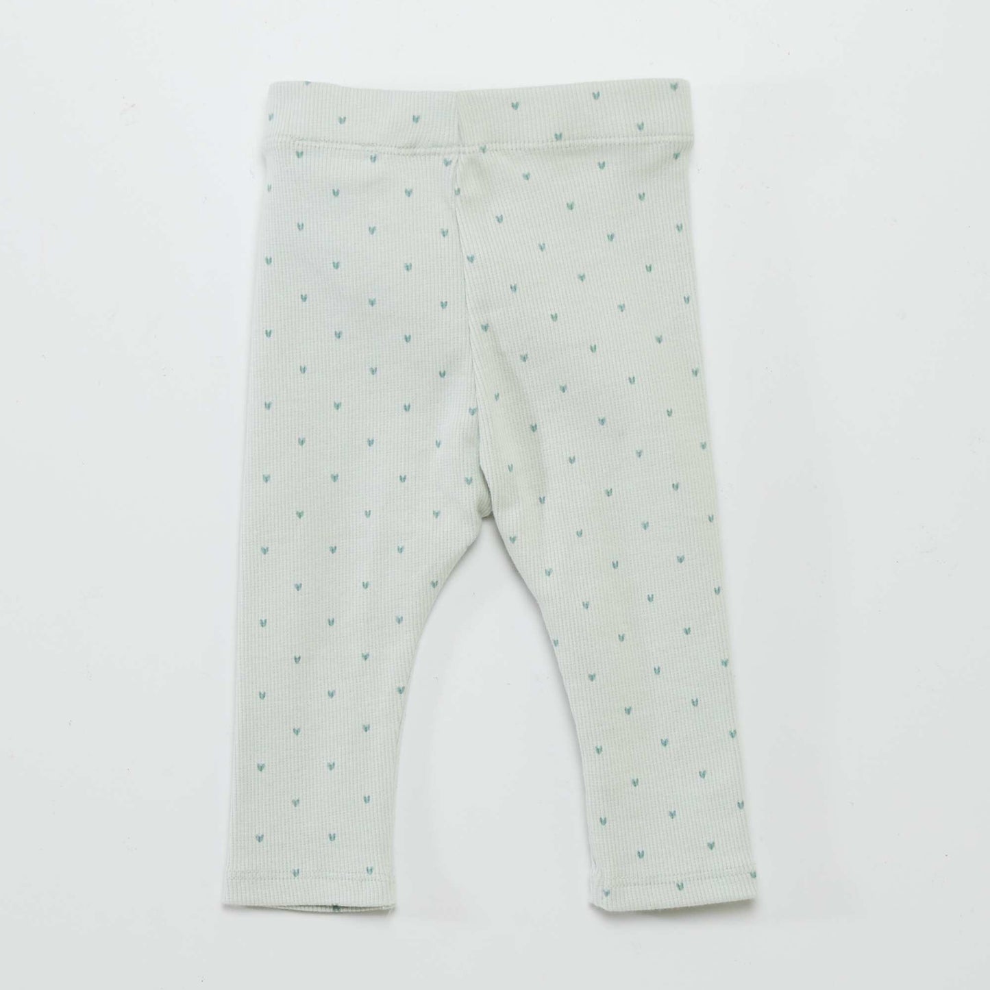 بنطال ضيق طويل مزخرف باللون الأخضر