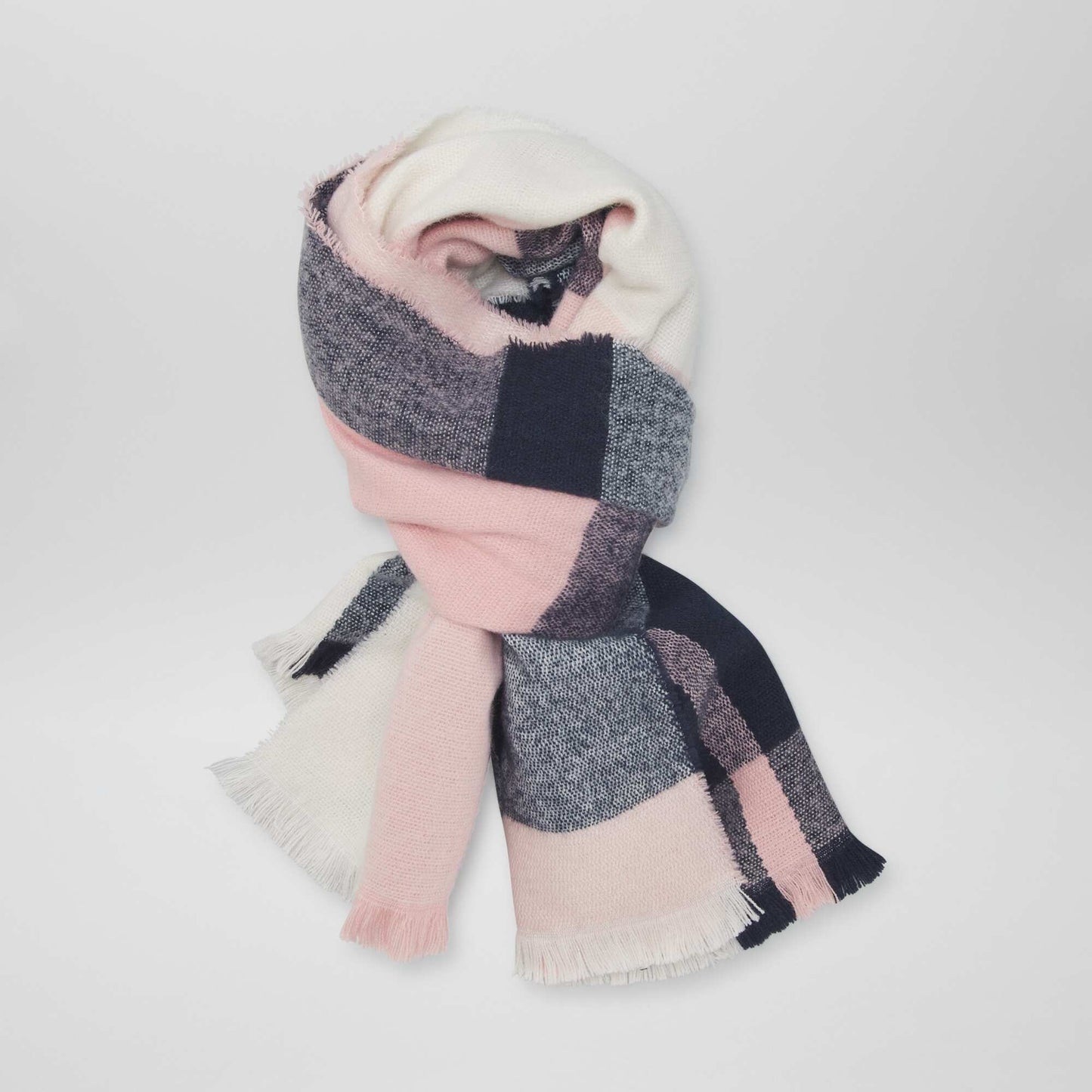 Checked scarf PINK