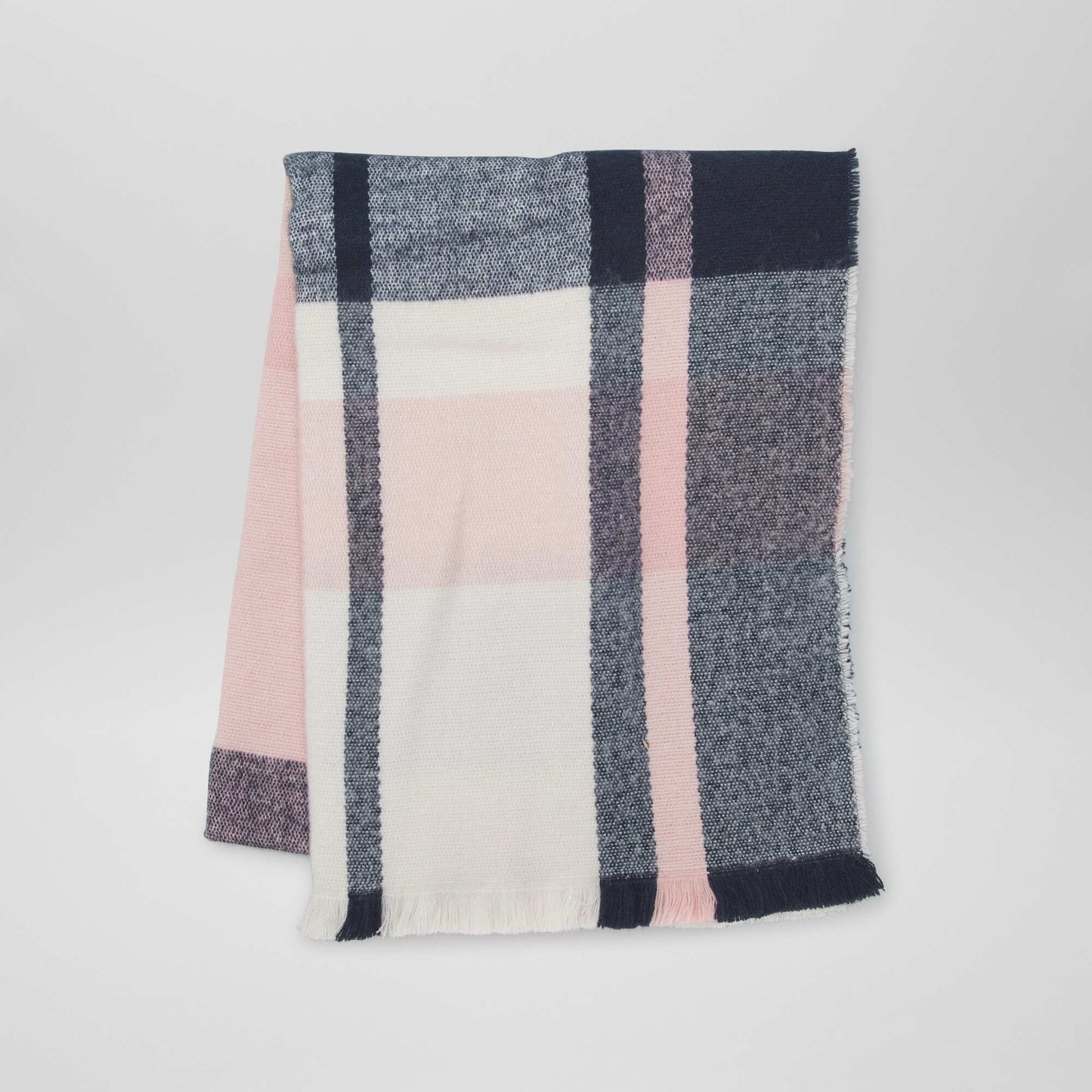 Checked scarf PINK