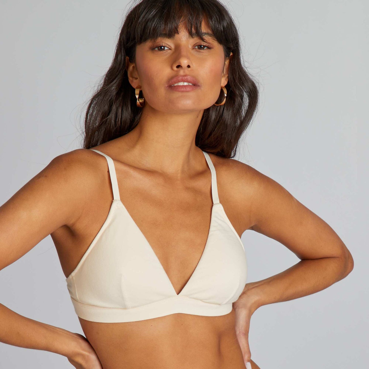 Triangle bra with removable padding BEIGE