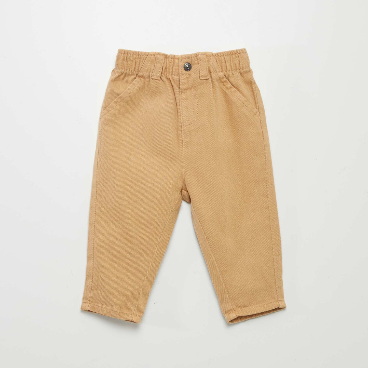 Paper bag style trousers BEIGE