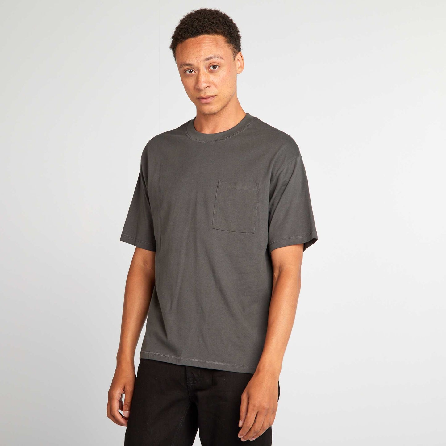 Plain loose-fit T-shirt GREY