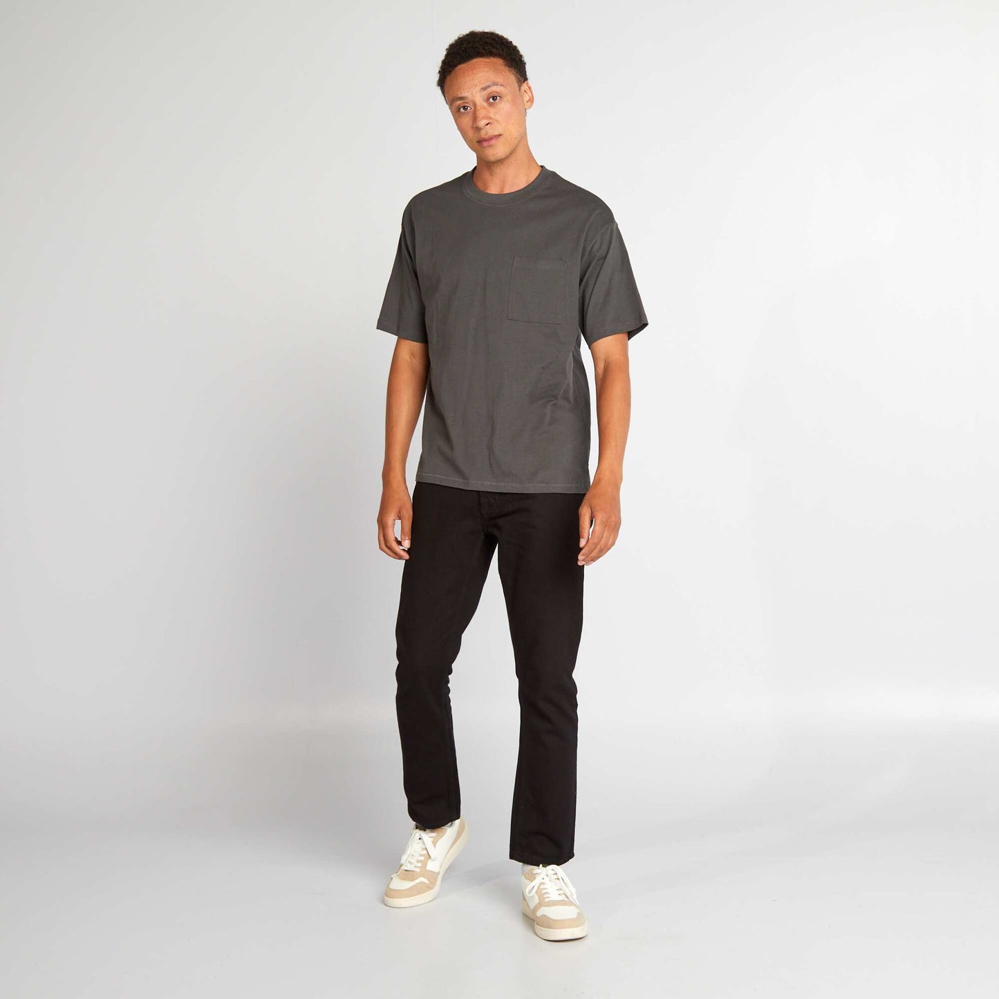 Plain loose-fit T-shirt GREY