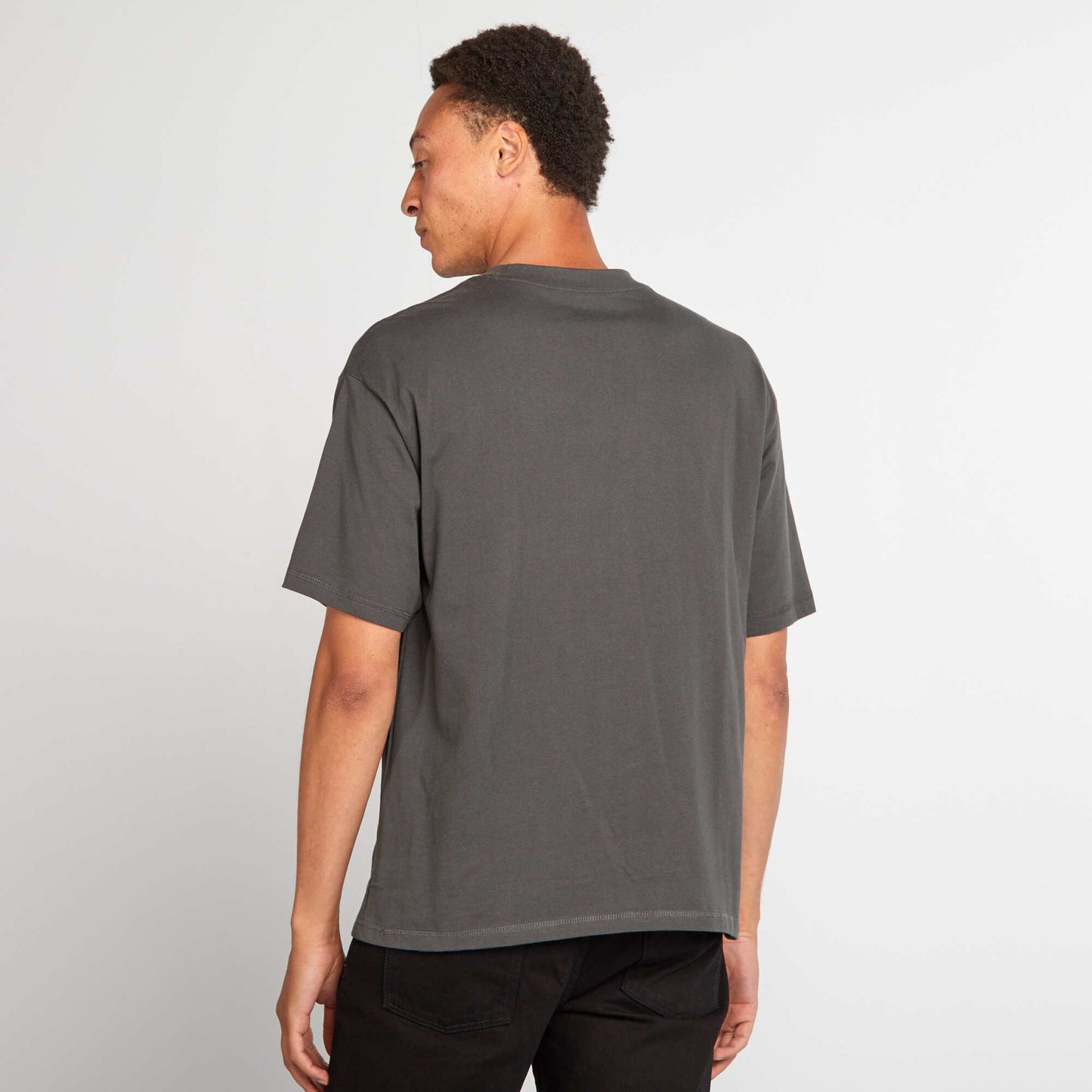 Plain loose-fit T-shirt GREY