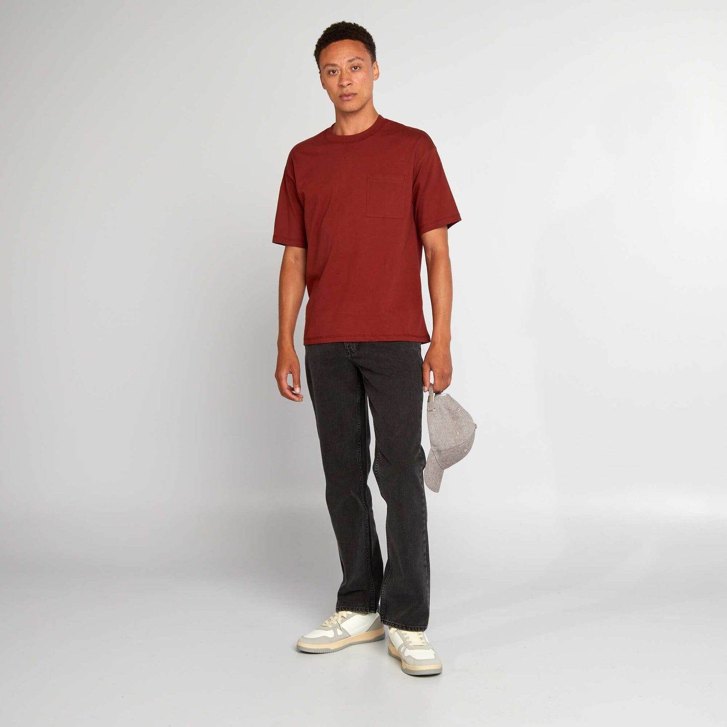 Plain loose-fit T-shirt ORANGE