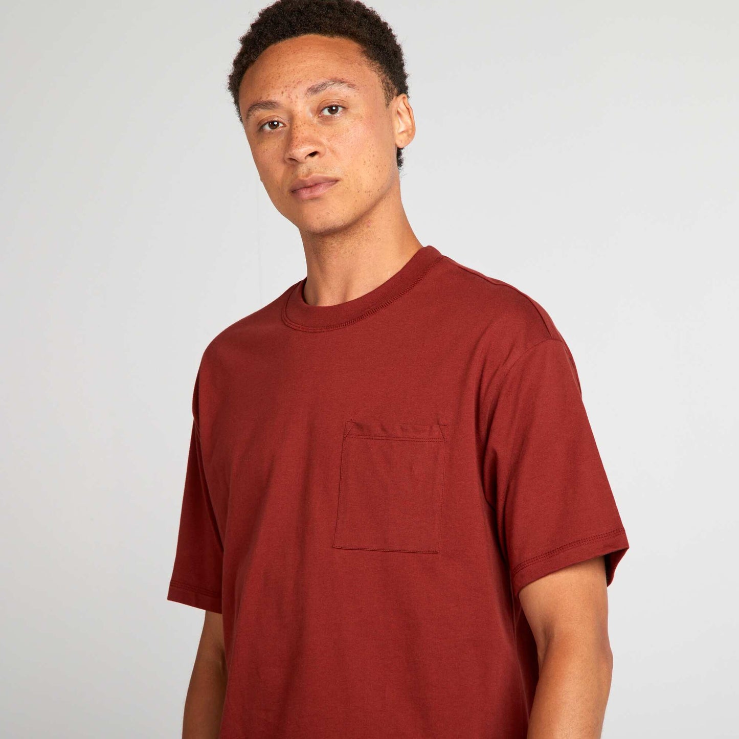 Plain loose-fit T-shirt ORANGE