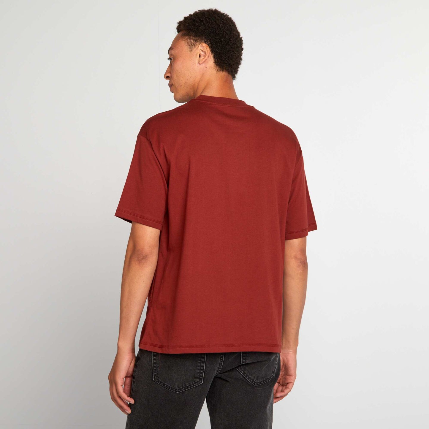 Plain loose-fit T-shirt ORANGE