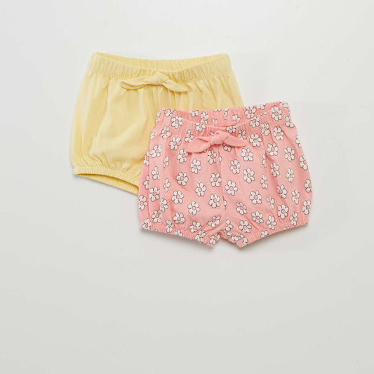 Pack of 2 cotton shorts PINK