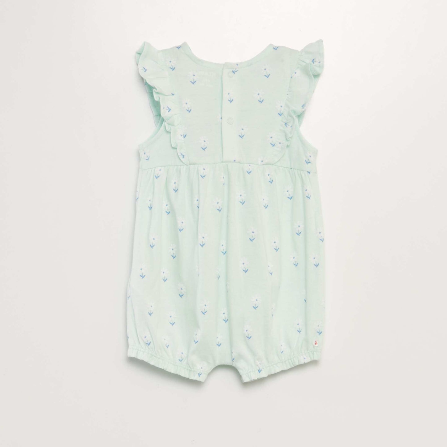 Patterned jersey romper suit GREEN