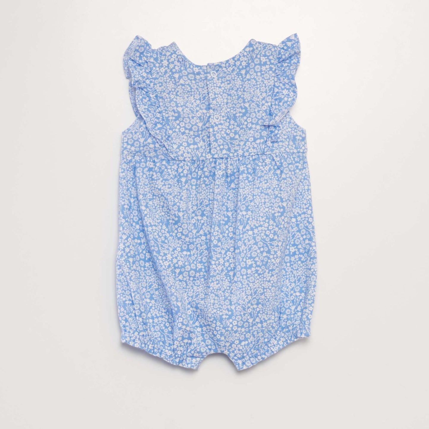 Patterned jersey romper suit BLUE