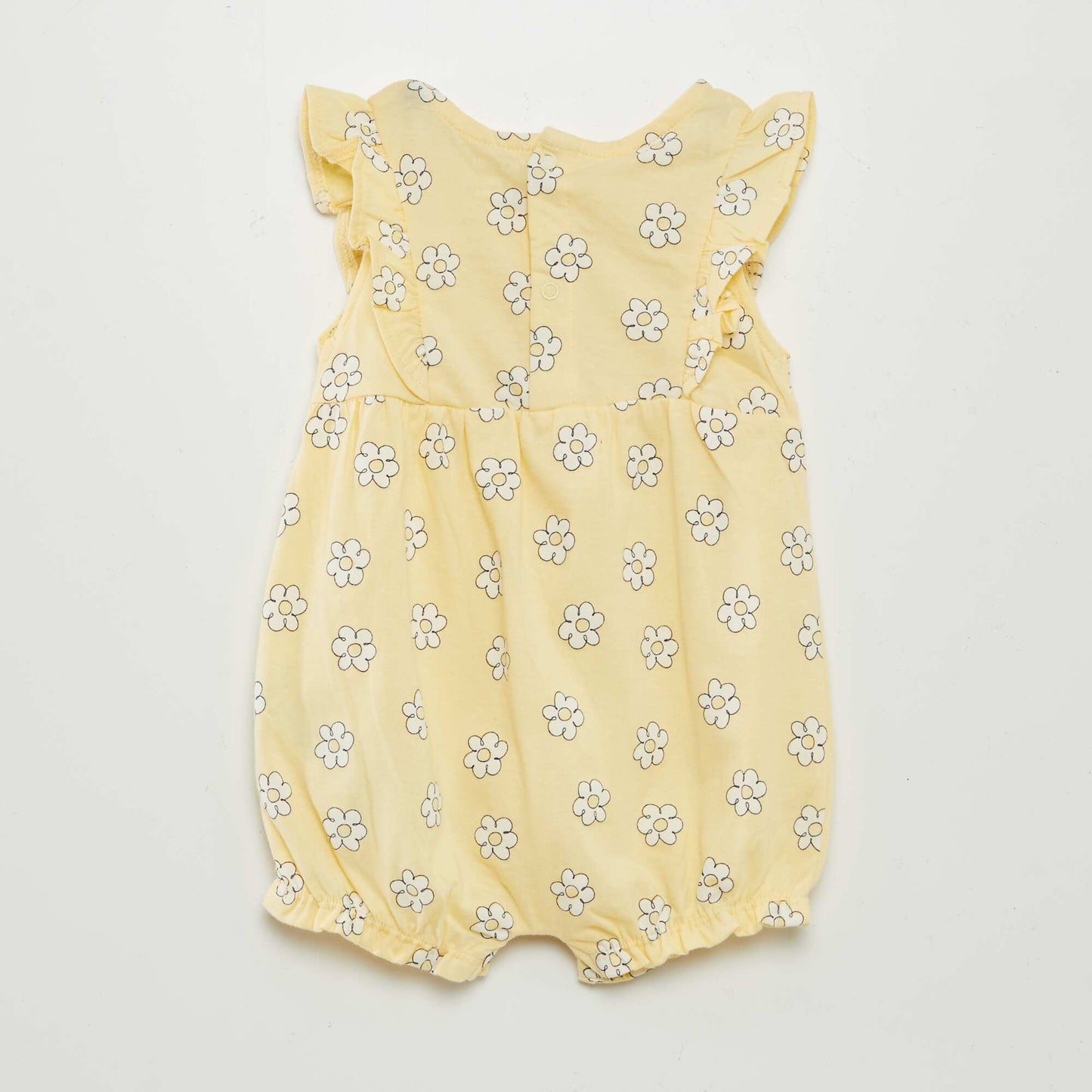 Patterned jersey romper suit YELLOW