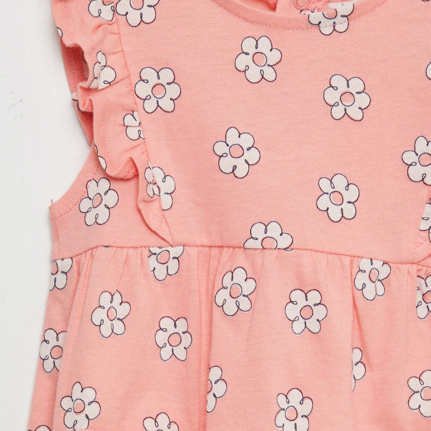 Patterned jersey romper suit PINK