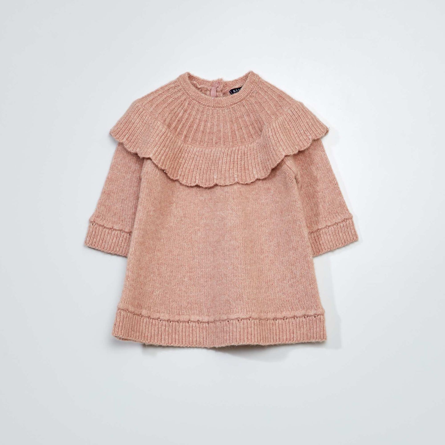 فستان محبوك بياقة جذابة PINK SAMPLE