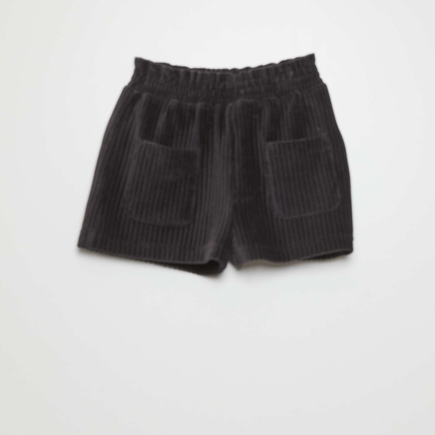 Velour knit shorts BLACK