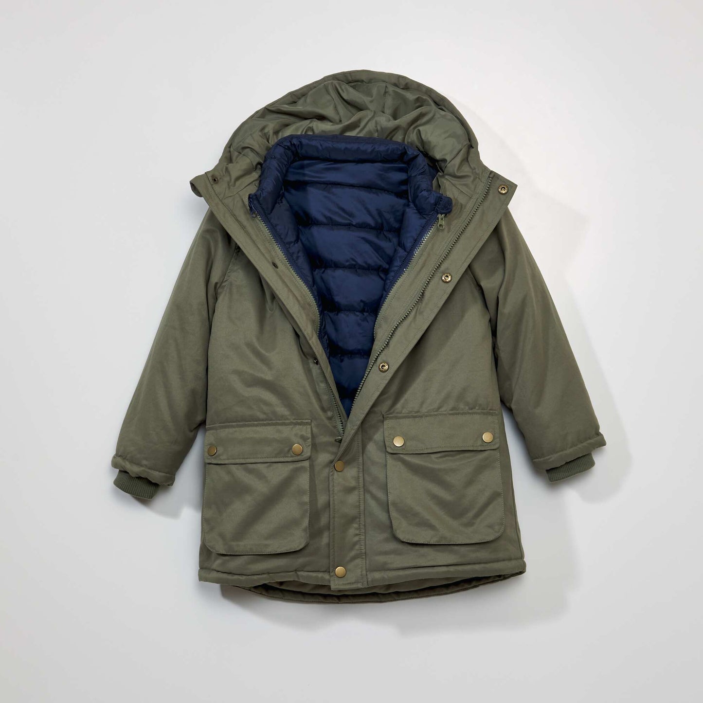3-in-1 parka and bodywarmer KHAKI2