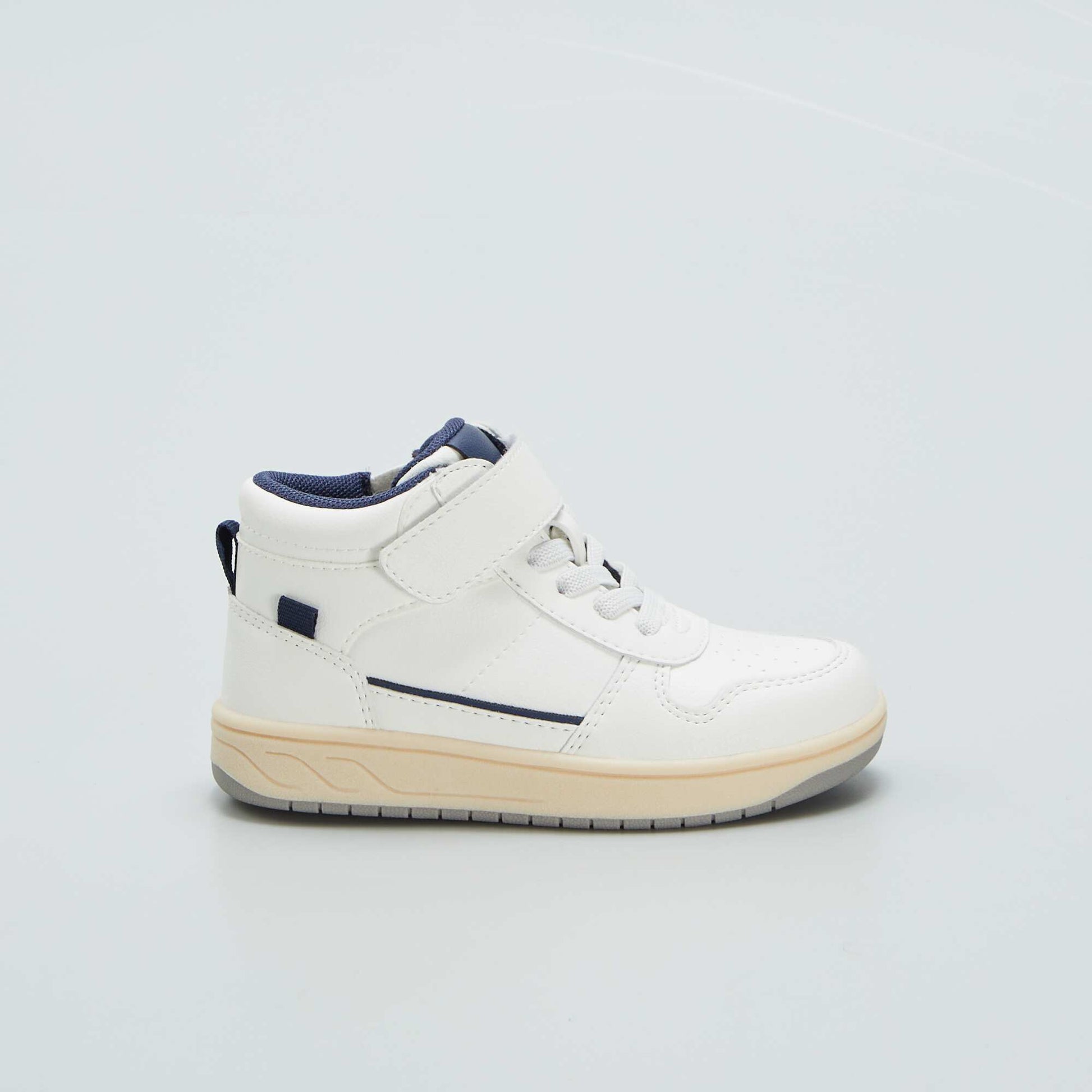 Two-tone high-top trainers WHITE-BLUE