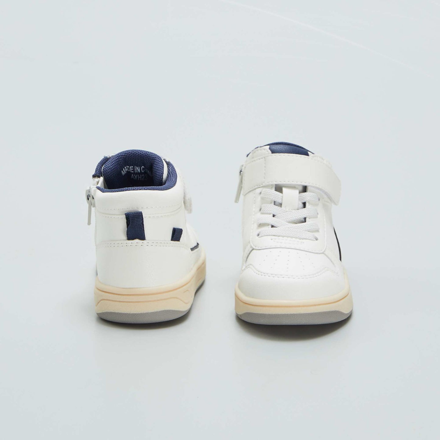 Two-tone high-top trainers WHITE-BLUE