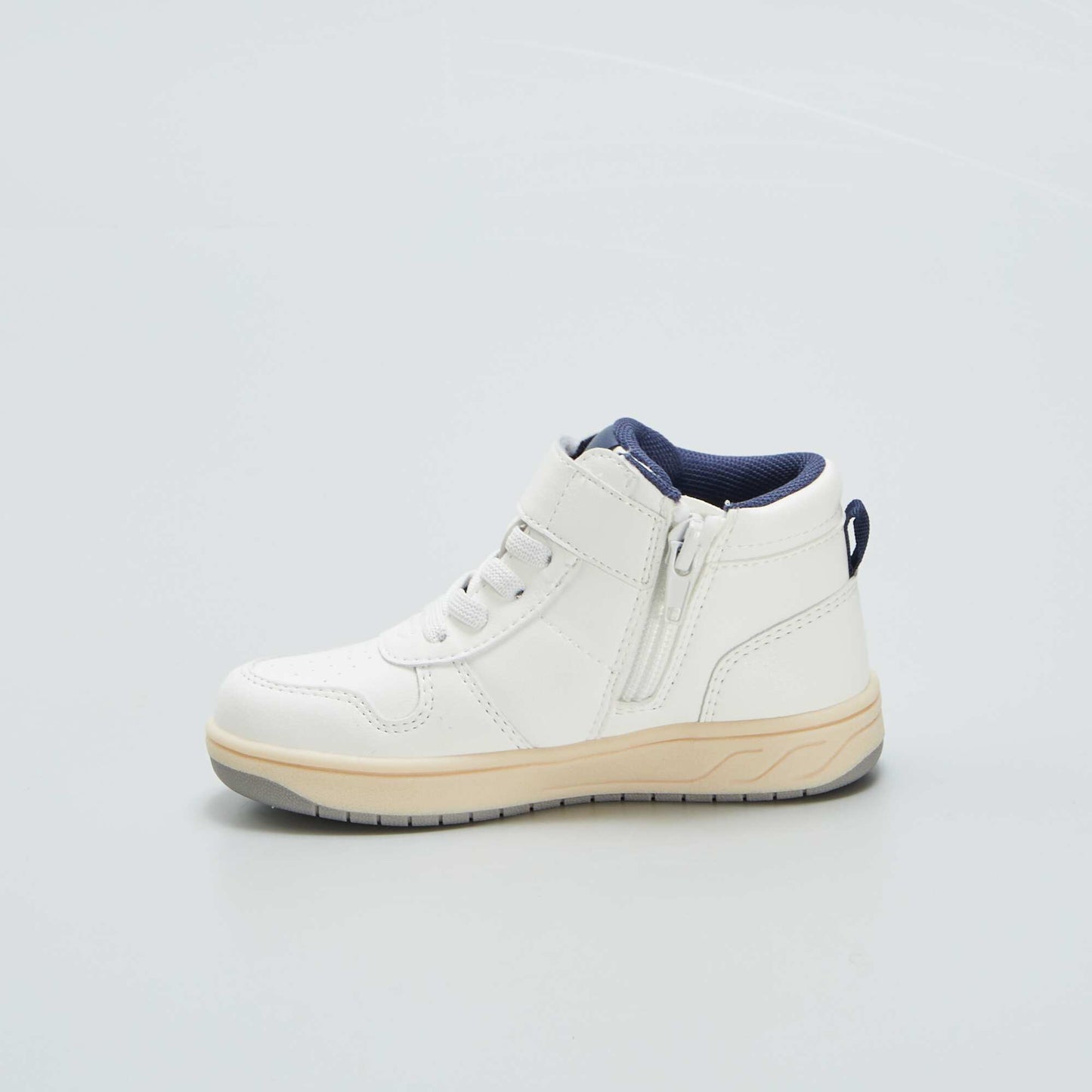 Two-tone high-top trainers WHITE-BLUE