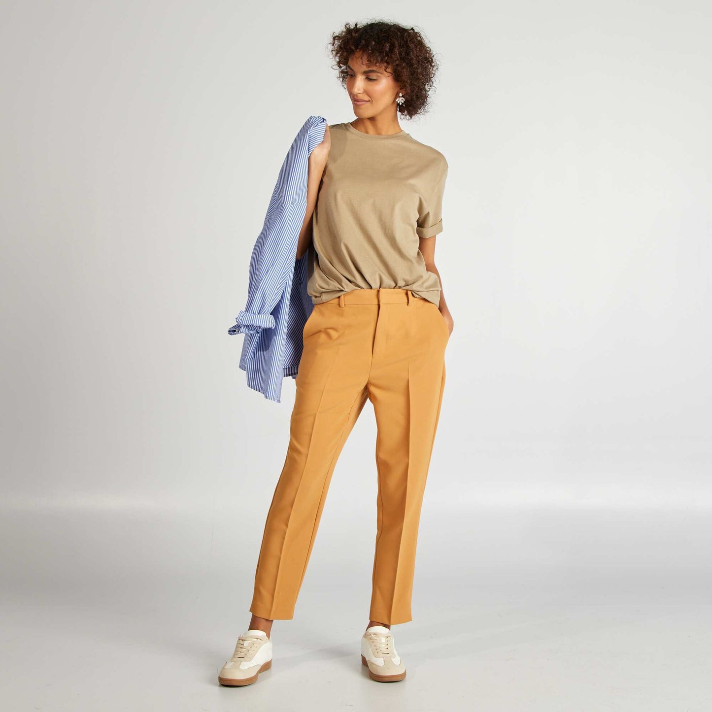 Cigarette trousers BROWN