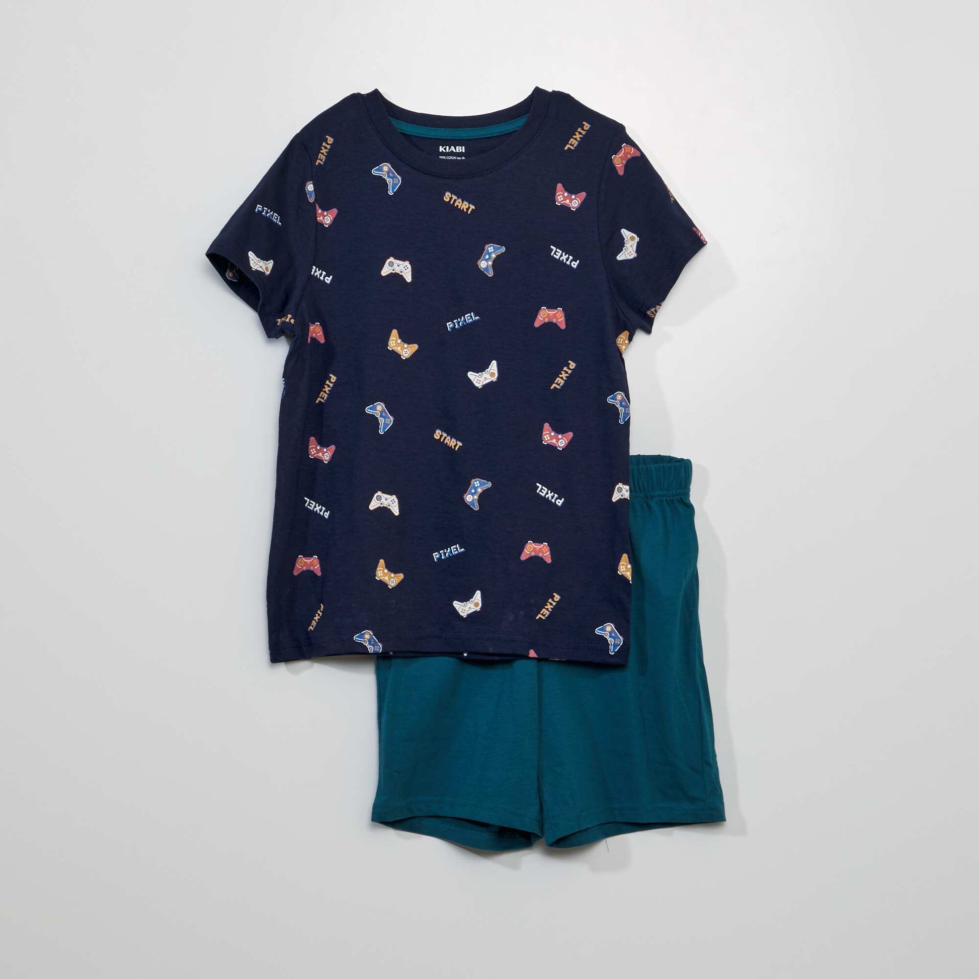 Short 2-piece T-shirt + shorts pyjama set - 2-piece set BLUE