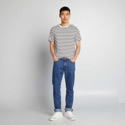 بنطلون جينز بساق مستقيمة - L34 أزرق