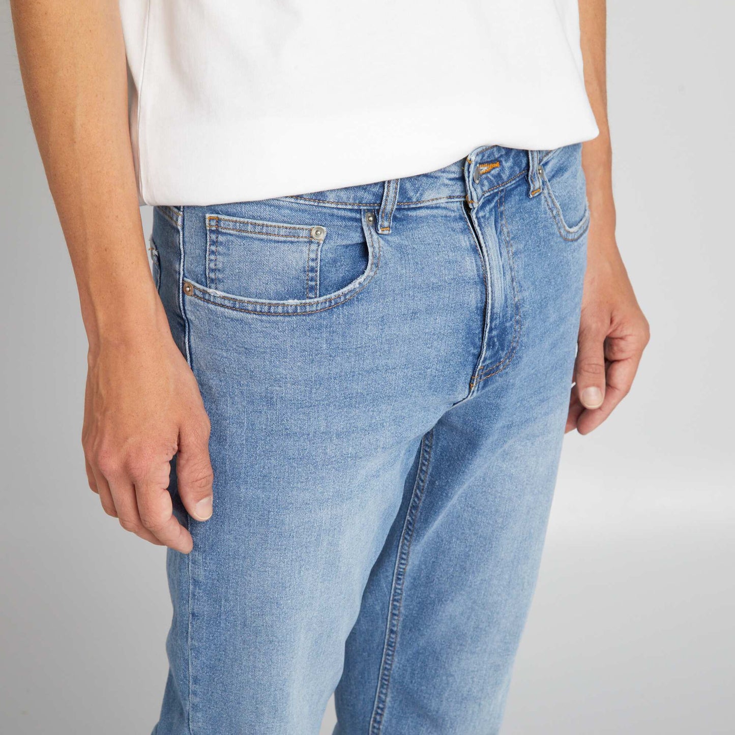 Slim-fit 5-pocket jeans - L34 BLUE